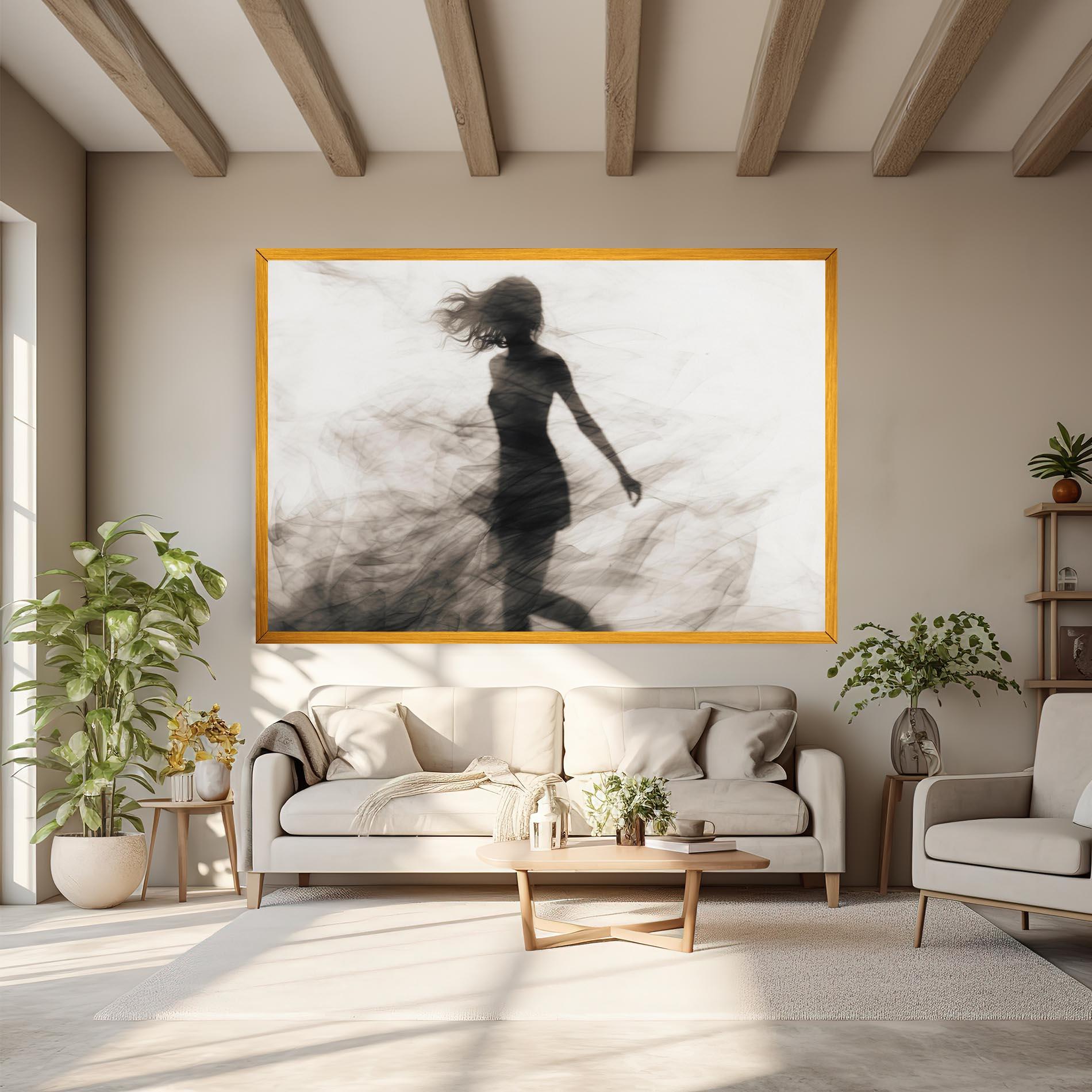 Tablou Canvas Smoke Girl Shilouette mockup 6