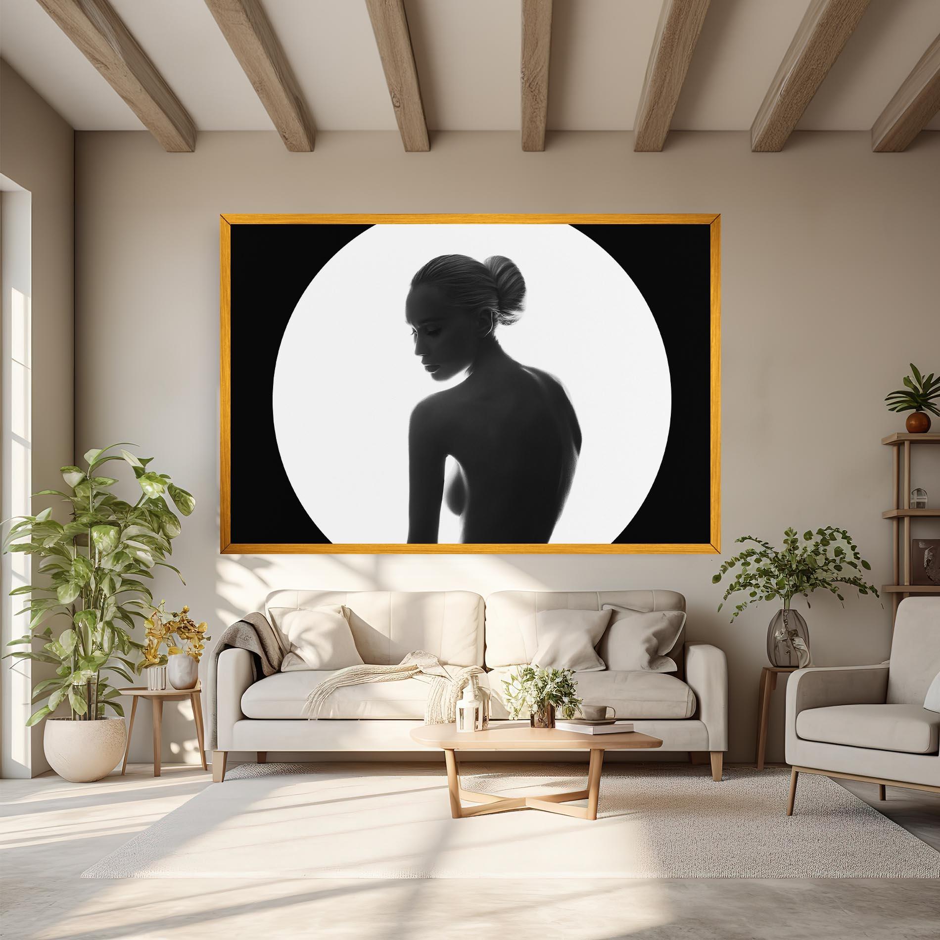 Tablou Canvas Woman Body Circle mockup 6