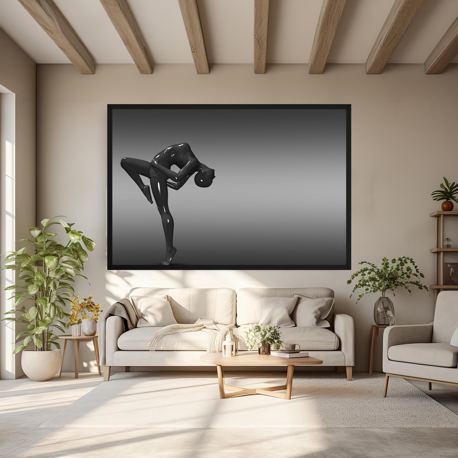 Tablou Canvas Black Glossy Female Dancer mockup 6
