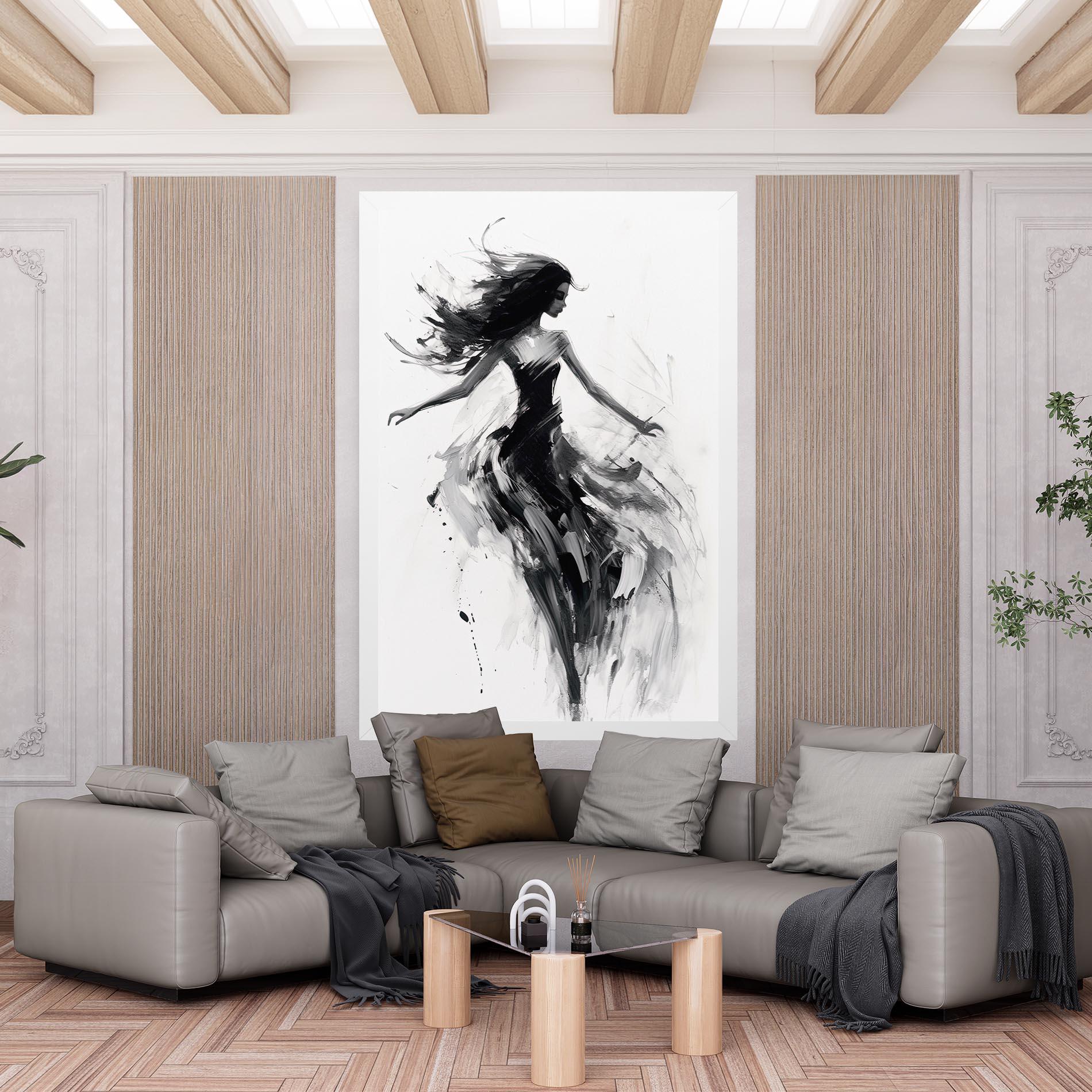 Tablou Canvas Black Ink Woman mockup 6