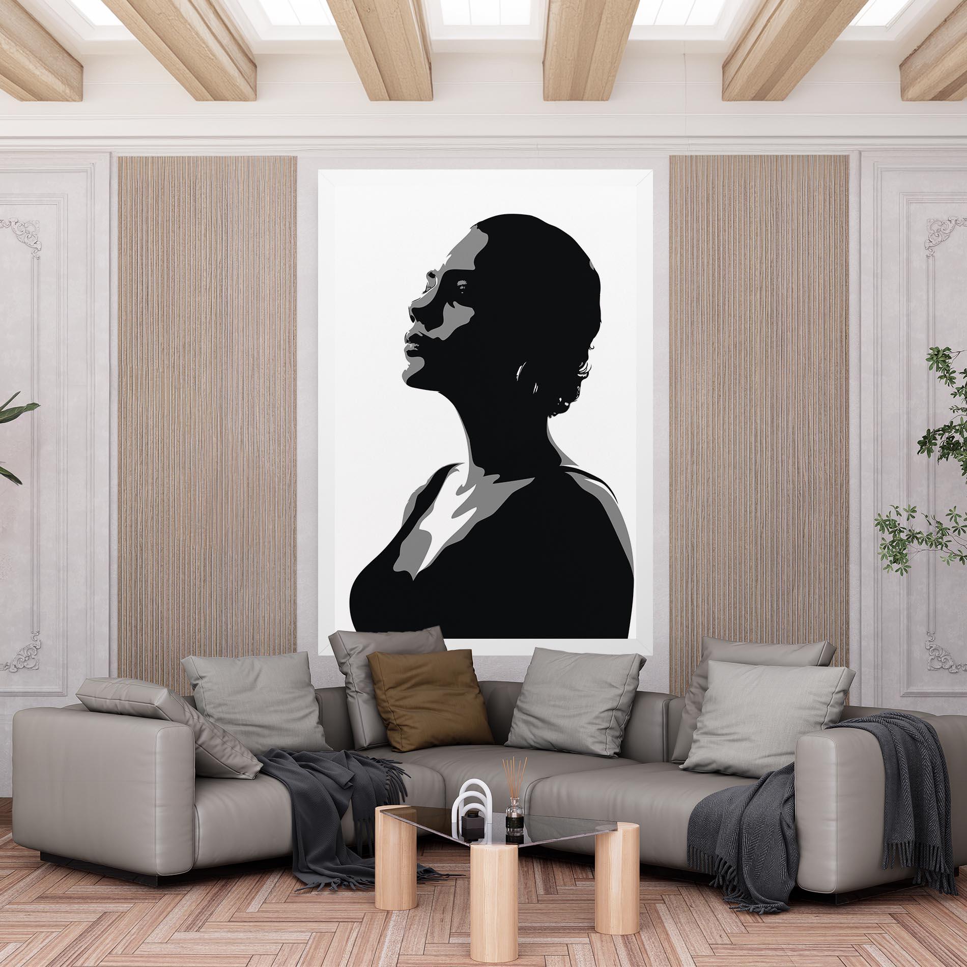 Tablou Canvas Black Woman Shilouette mockup 6