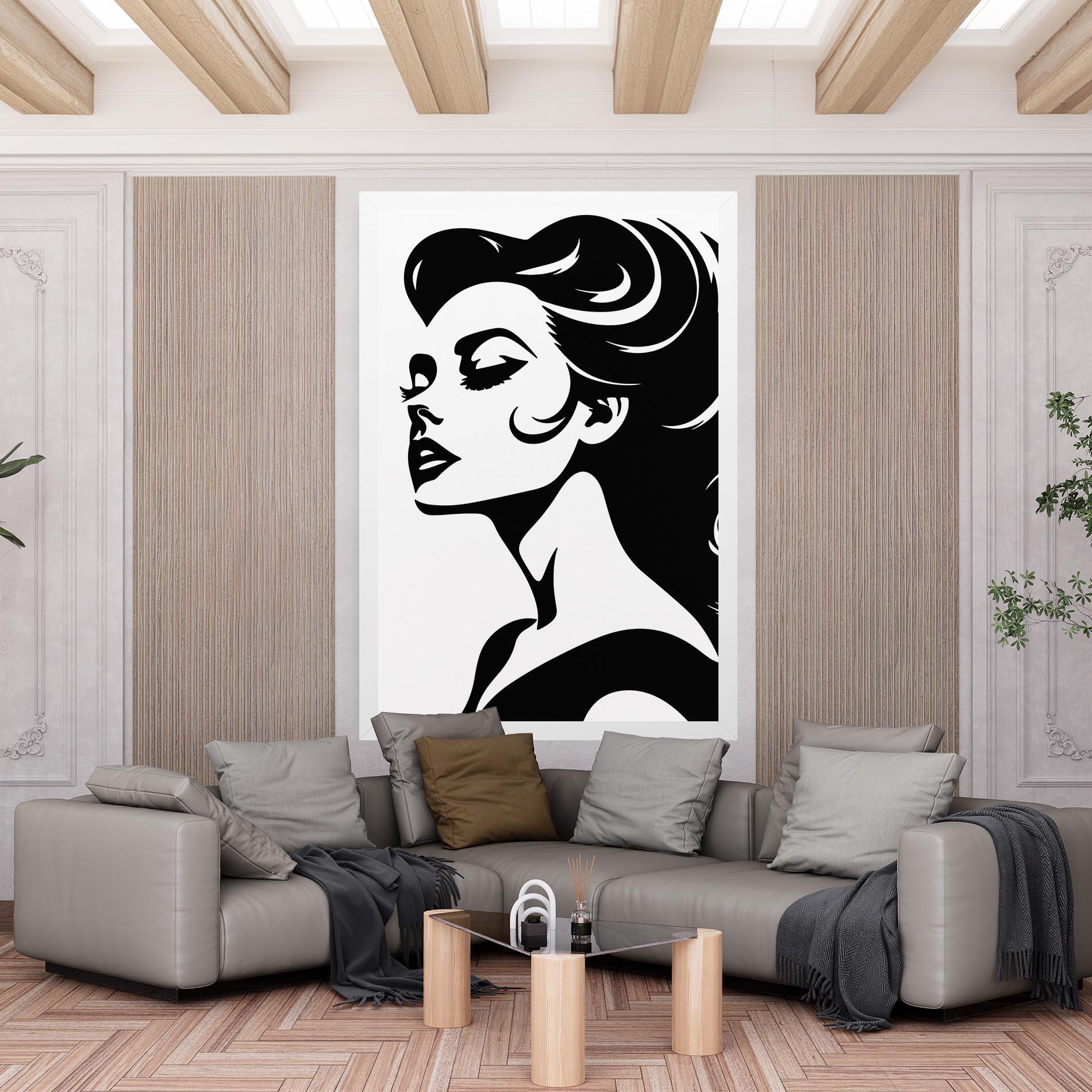 Tablou Canvas Eyeliner Shilouette mockup 6