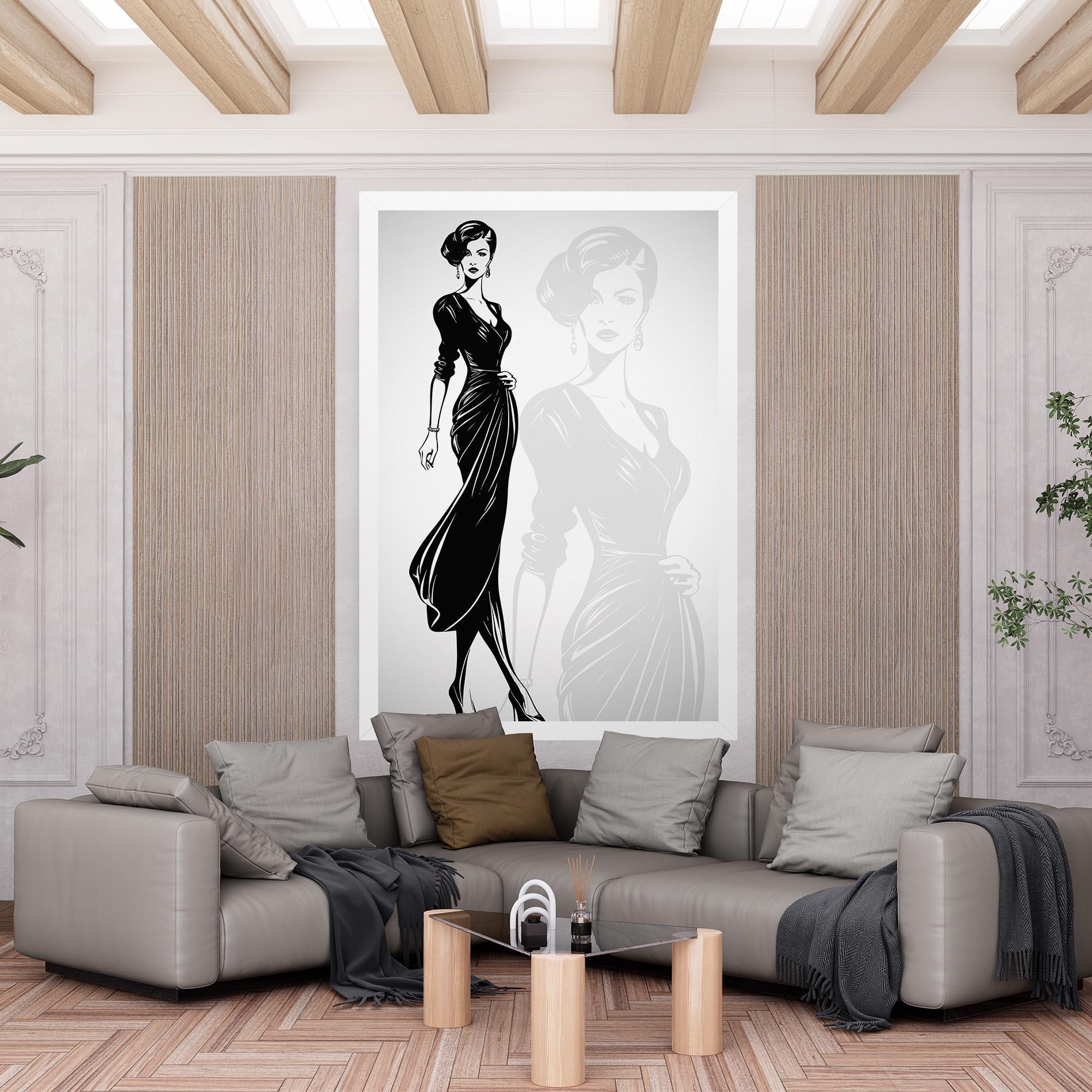 Tablou Canvas Lady Shilouette mockup 6