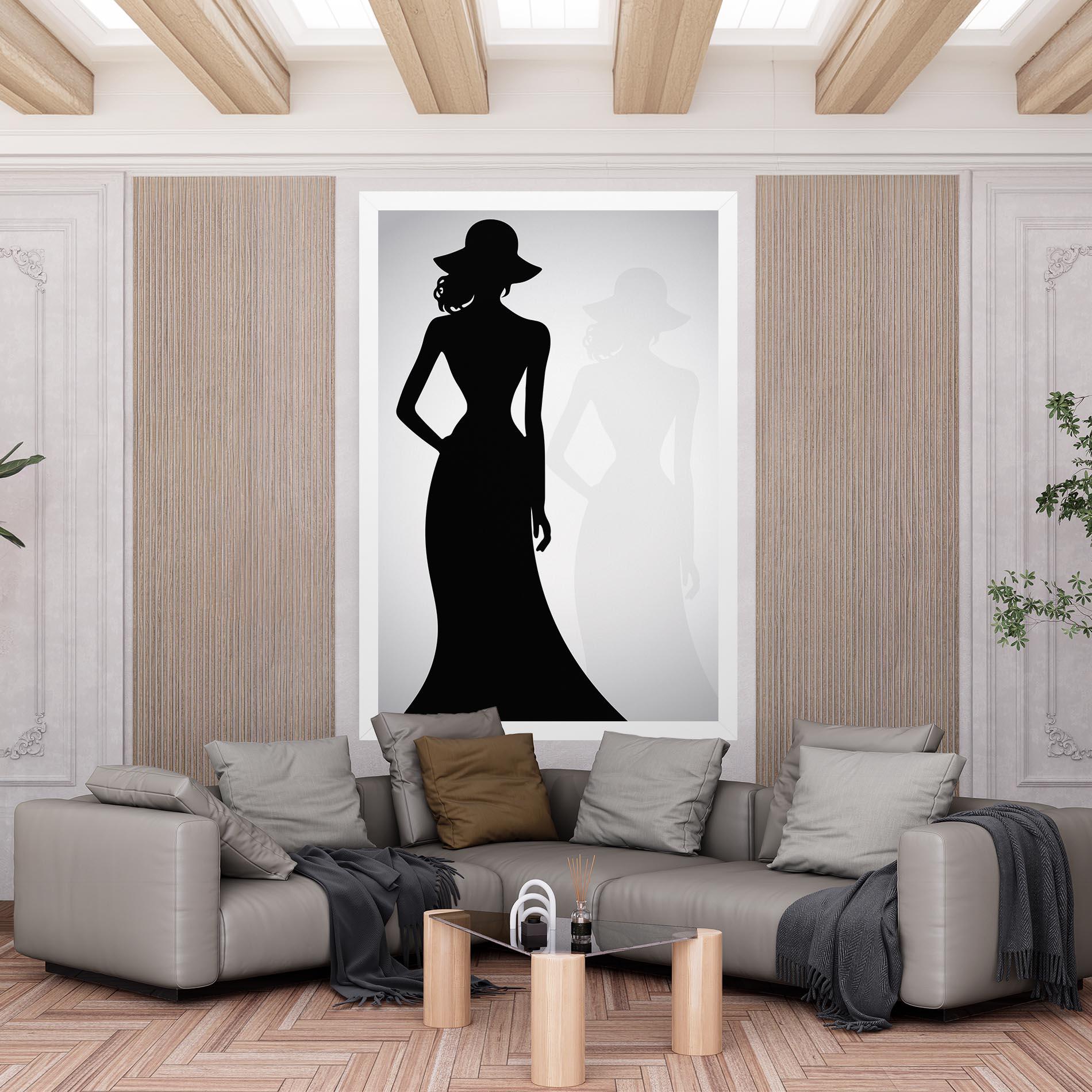 Tablou Canvas Silhouette Lady mockup 6