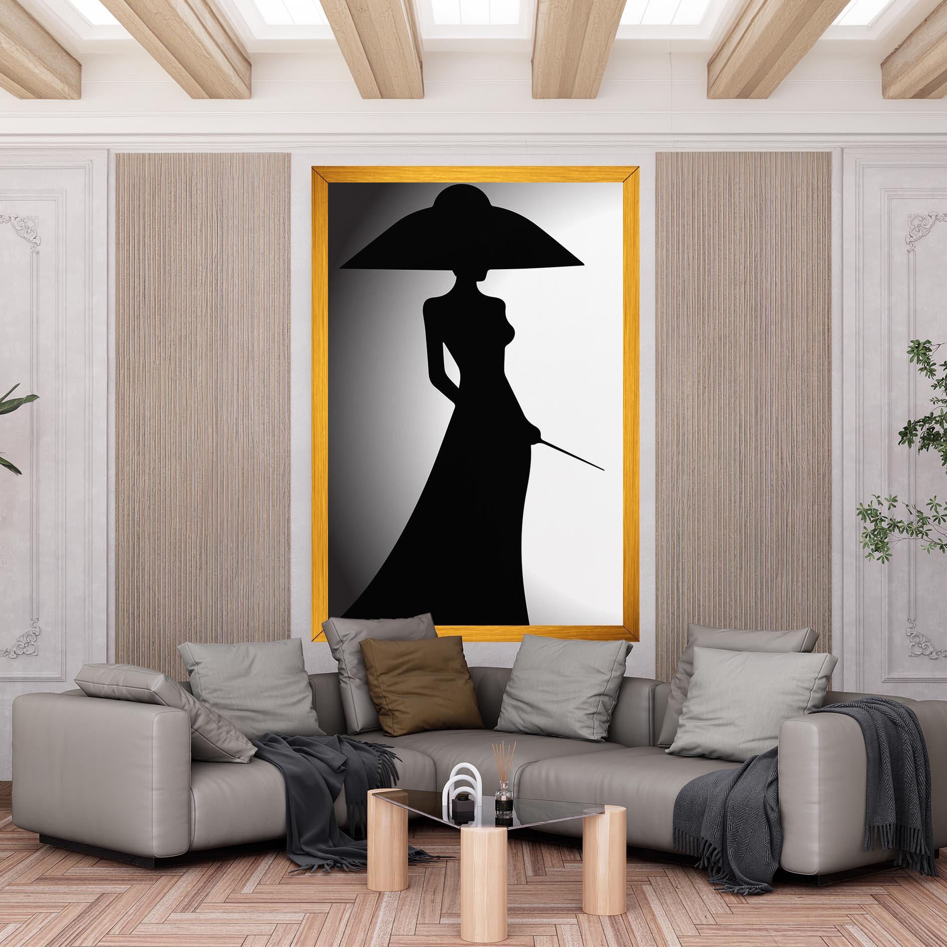 Tablou Canvas Big Hat Lady mockup 6