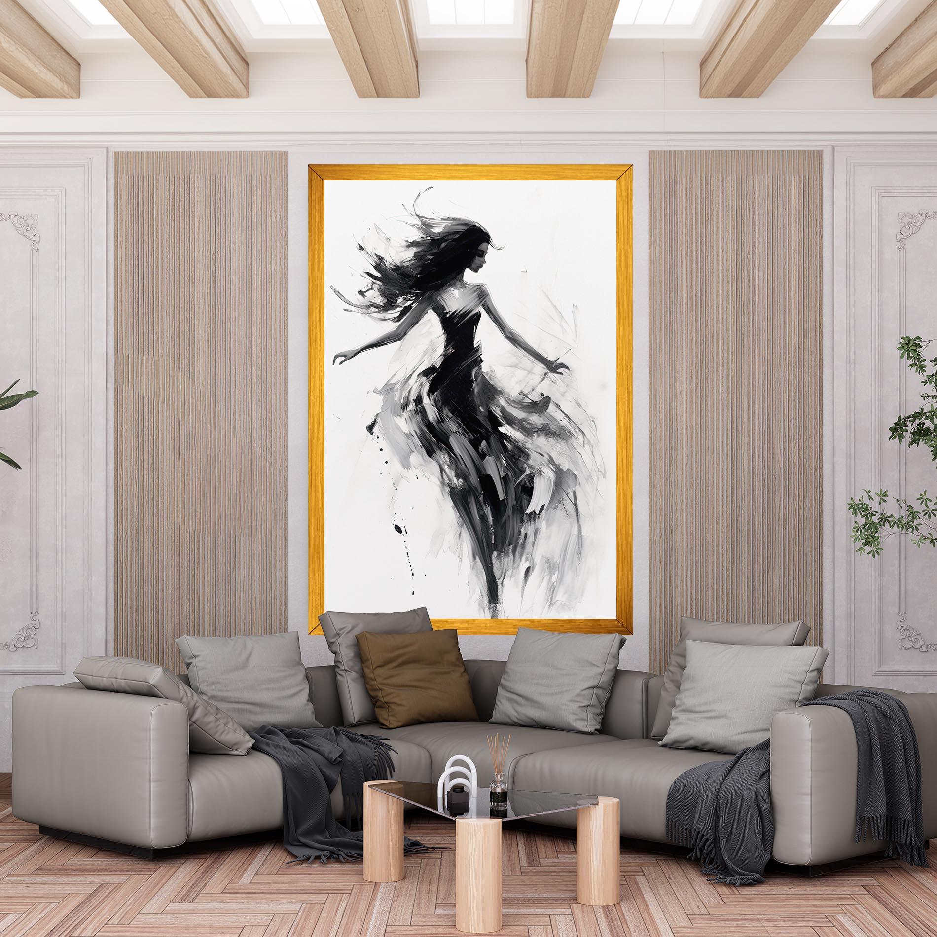 Tablou Canvas Black Ink Woman mockup 6