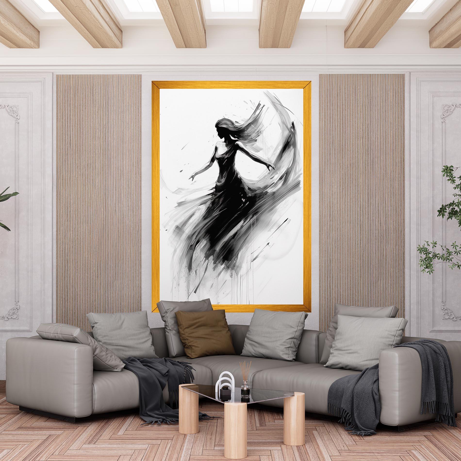 Tablou Canvas Dancing Woman Drawn mockup 6