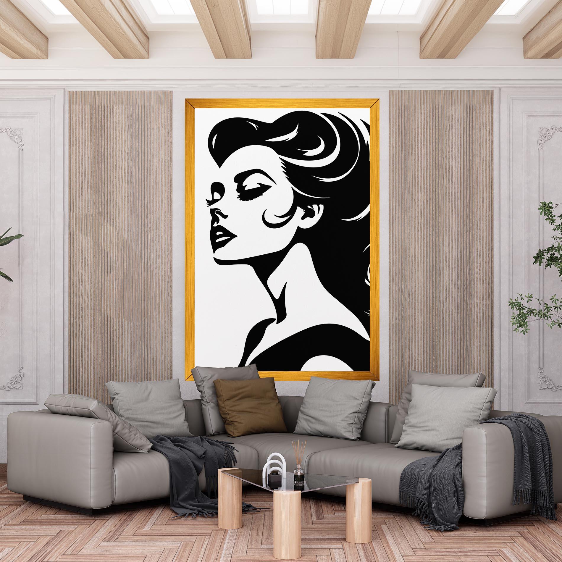 Tablou Canvas Eyeliner Shilouette mockup 6