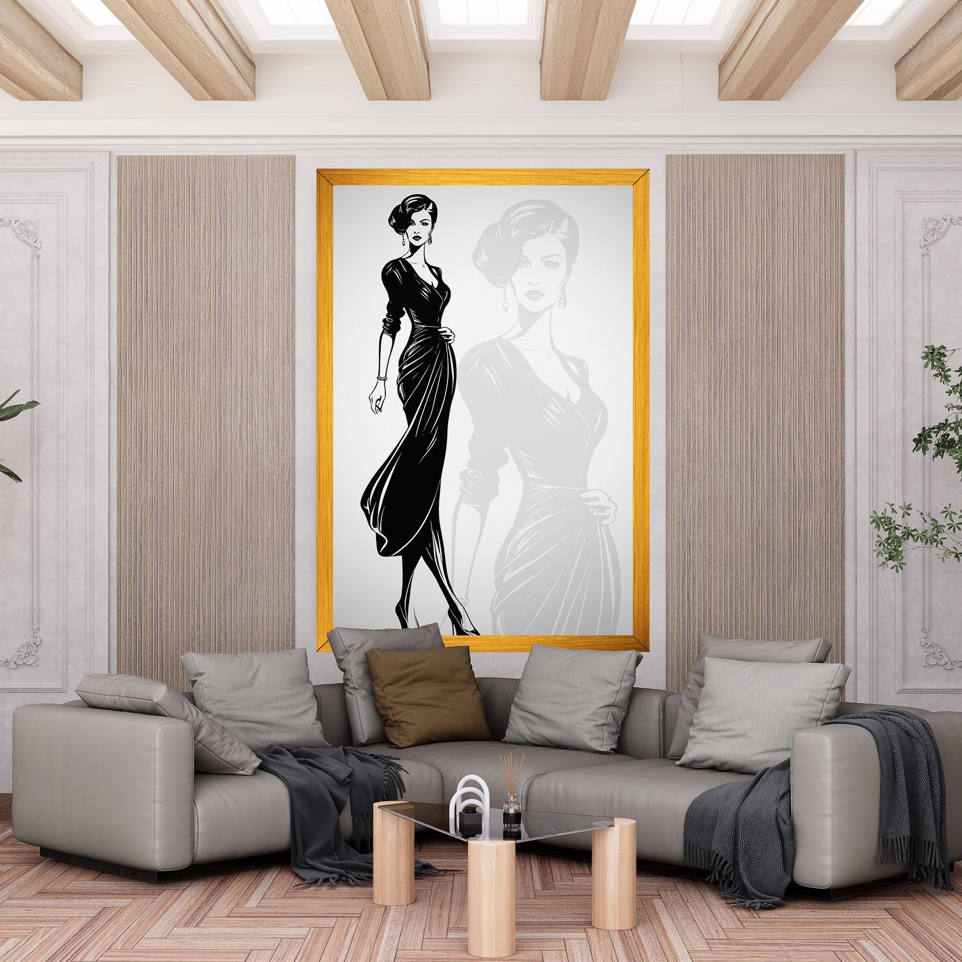 Tablou Canvas Lady Shilouette mockup 6