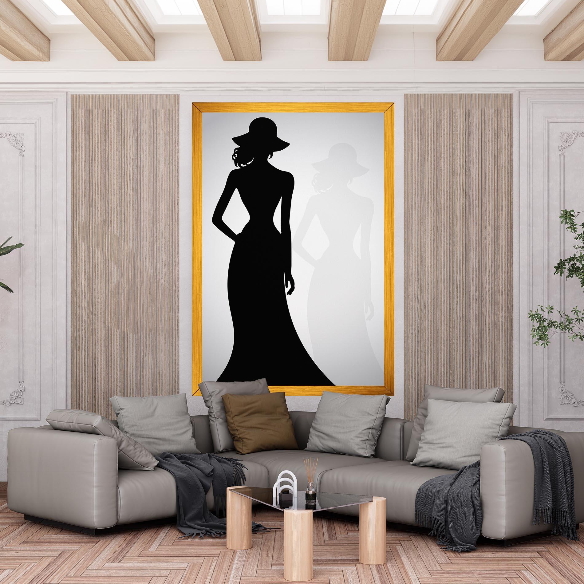 Tablou Canvas Silhouette Lady mockup 6