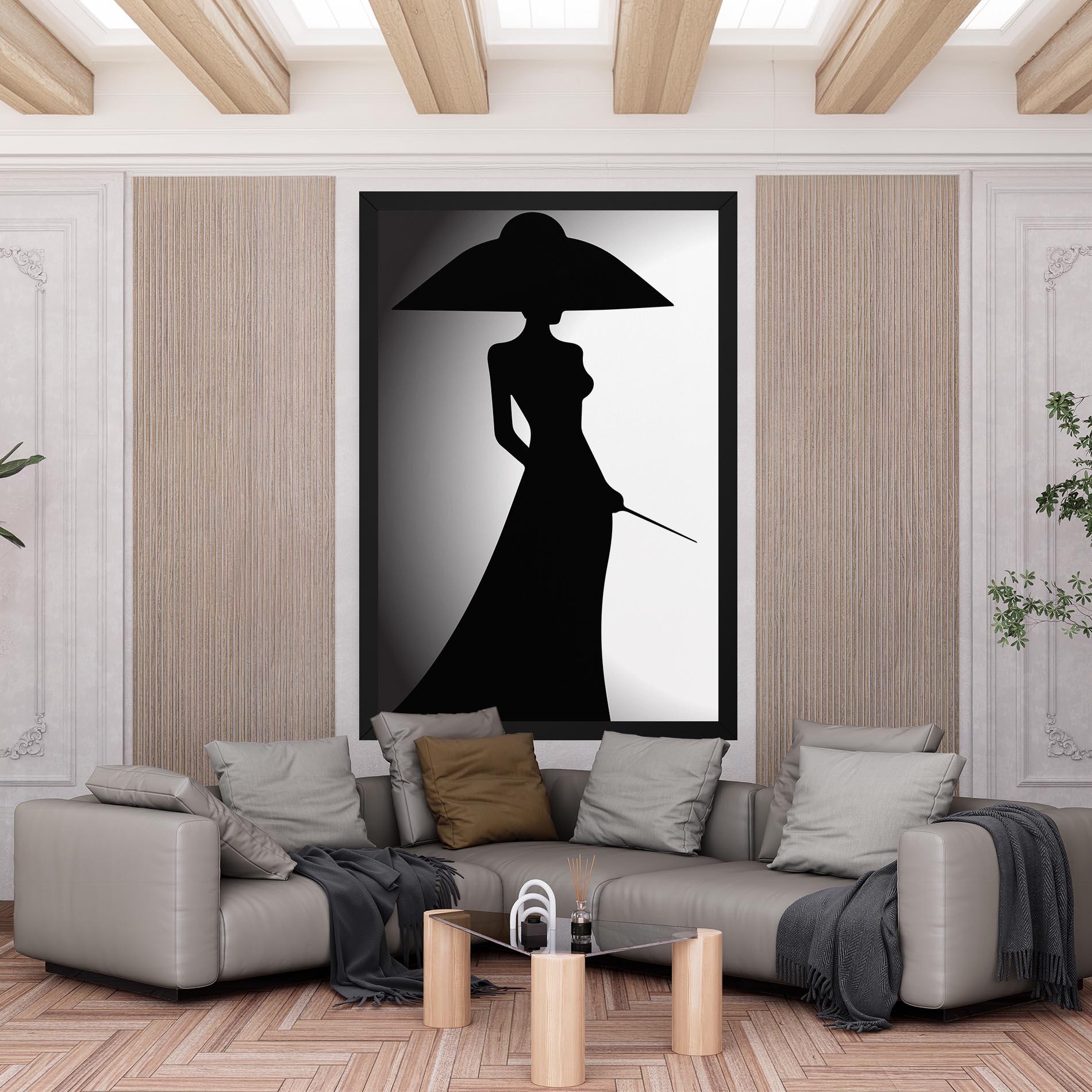 Tablou Canvas Big Hat Lady mockup 6