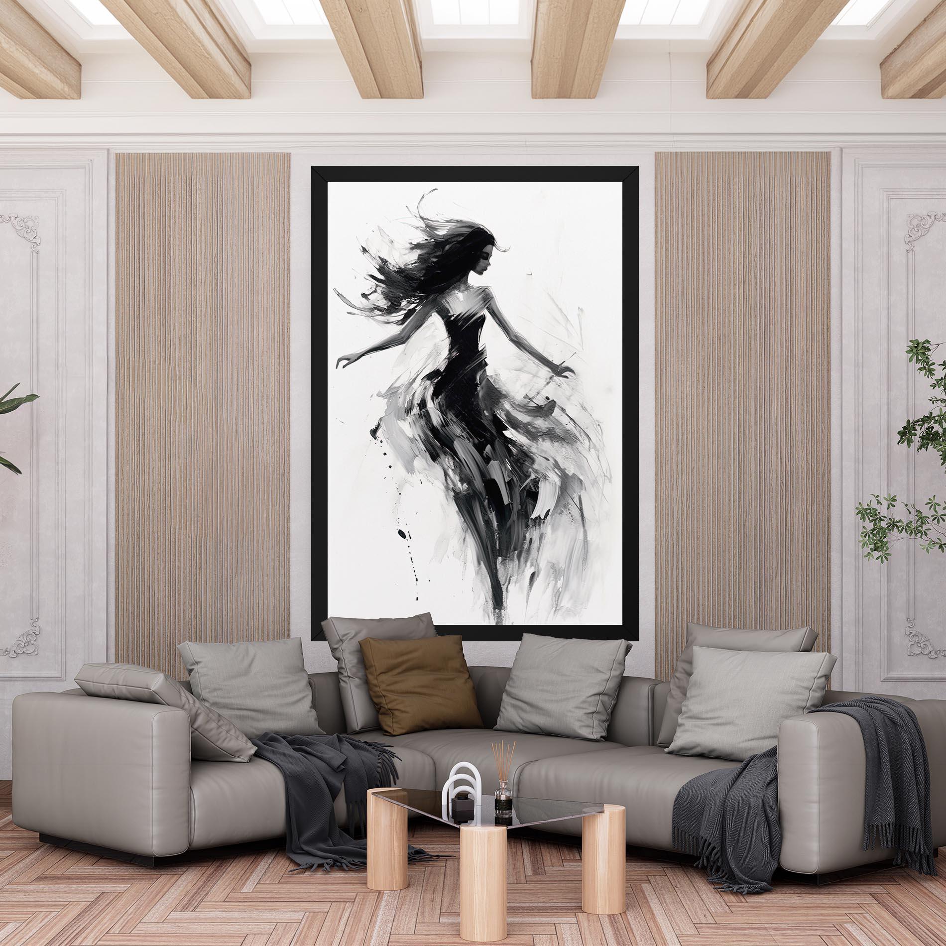Tablou Canvas Black Ink Woman mockup 6