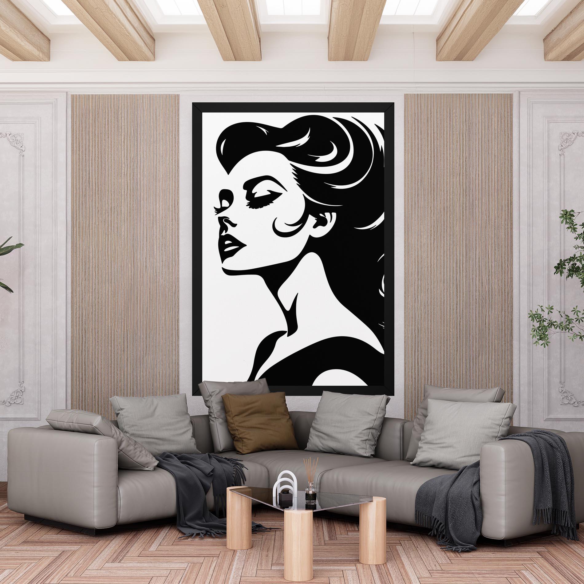 Tablou Canvas Eyeliner Shilouette mockup 6