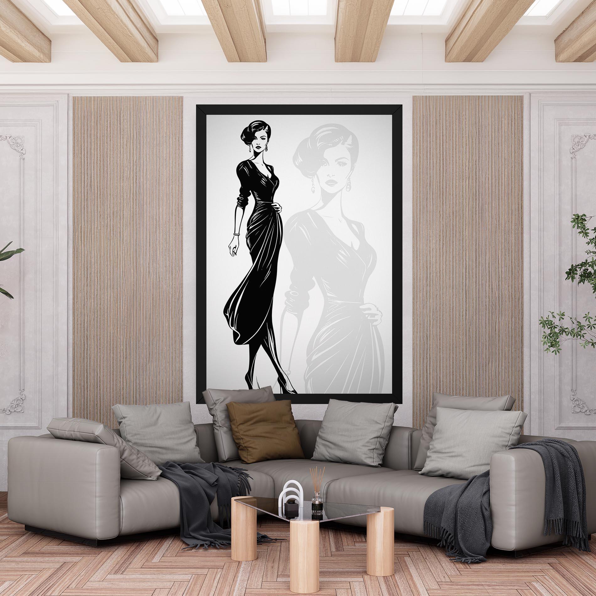 Tablou Canvas Lady Shilouette mockup 6
