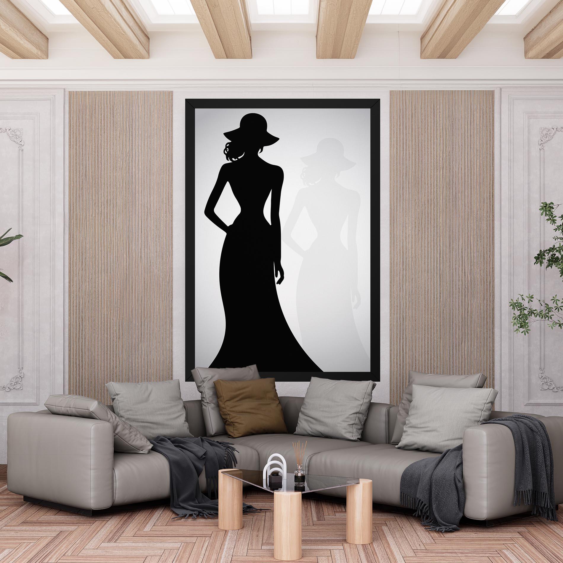 Tablou Canvas Silhouette Lady mockup 6