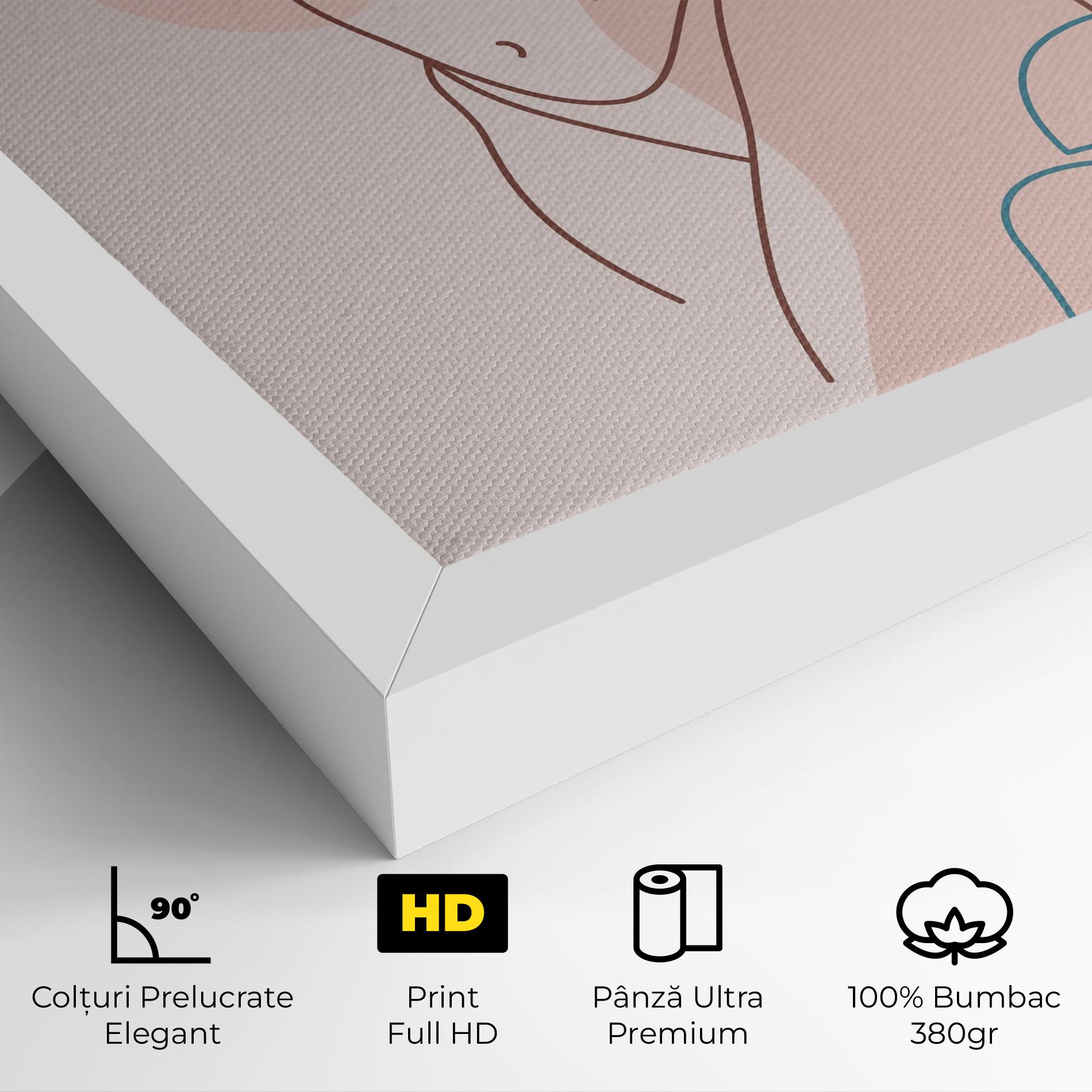 Tablou Canvas Body Line Leaf mockup 4