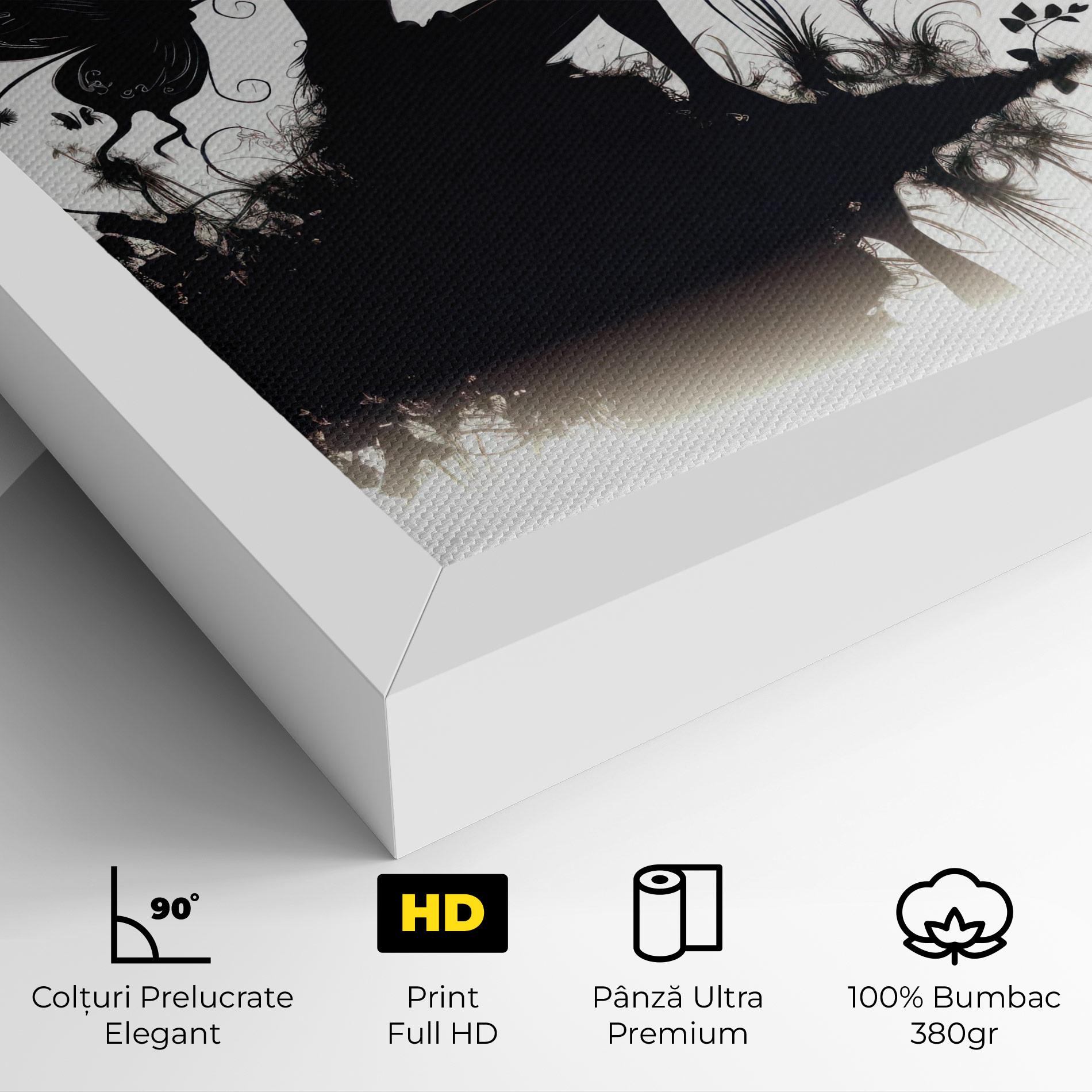 Tablou Canvas Butterfly Woman Shilouette mockup 4