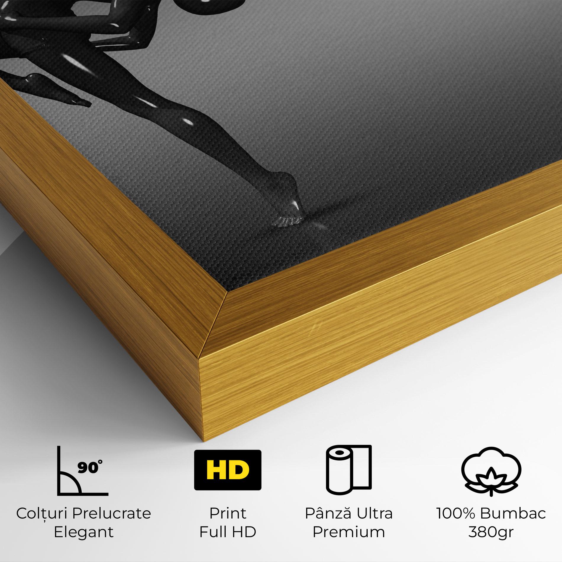 Tablou Canvas Black Glossy Female Dancer mockup 4