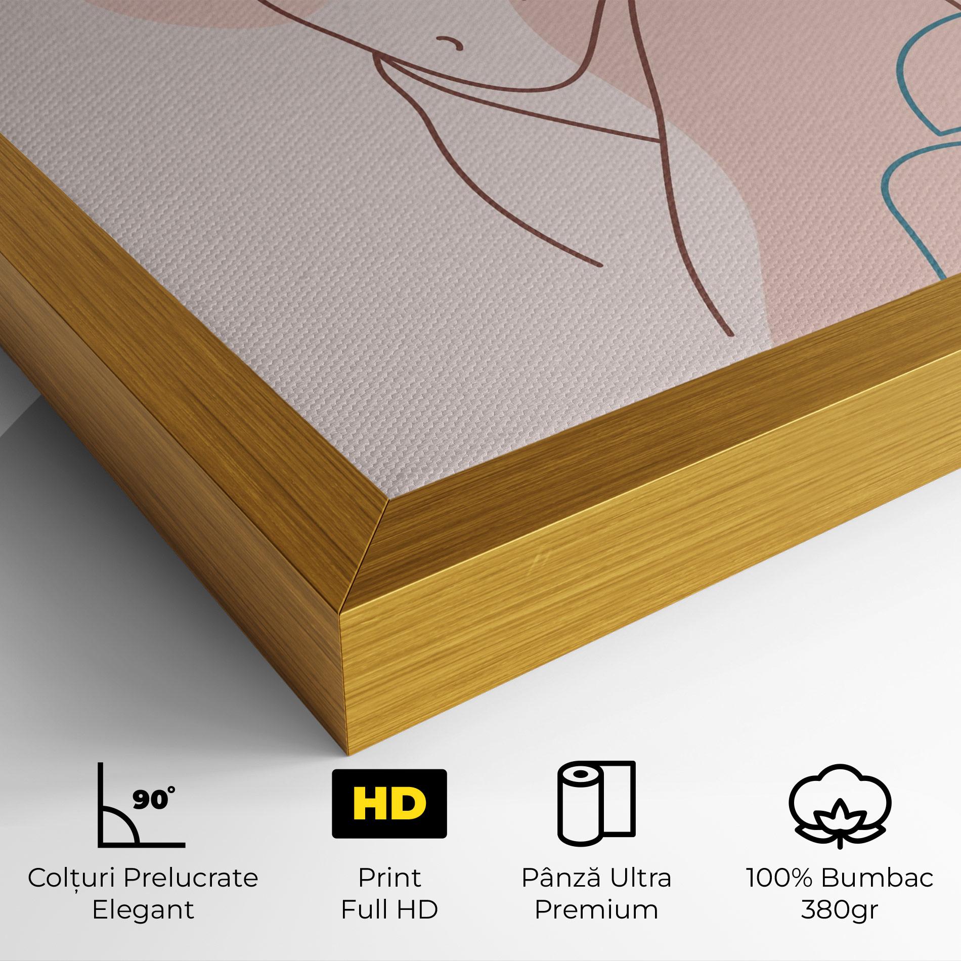 Tablou Canvas Body Line Leaf mockup 4