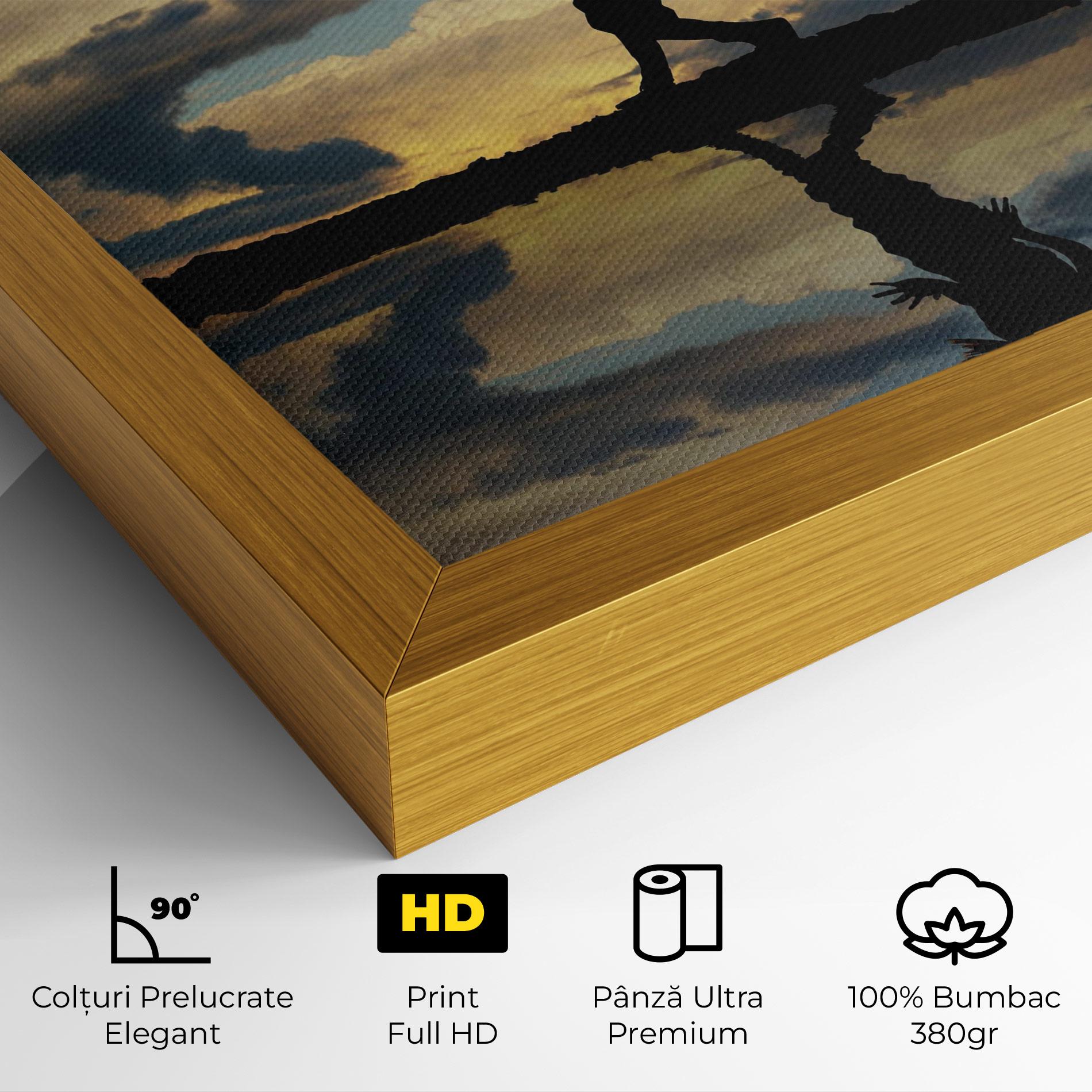 Tablou Canvas Little Girl Jumping mockup 4