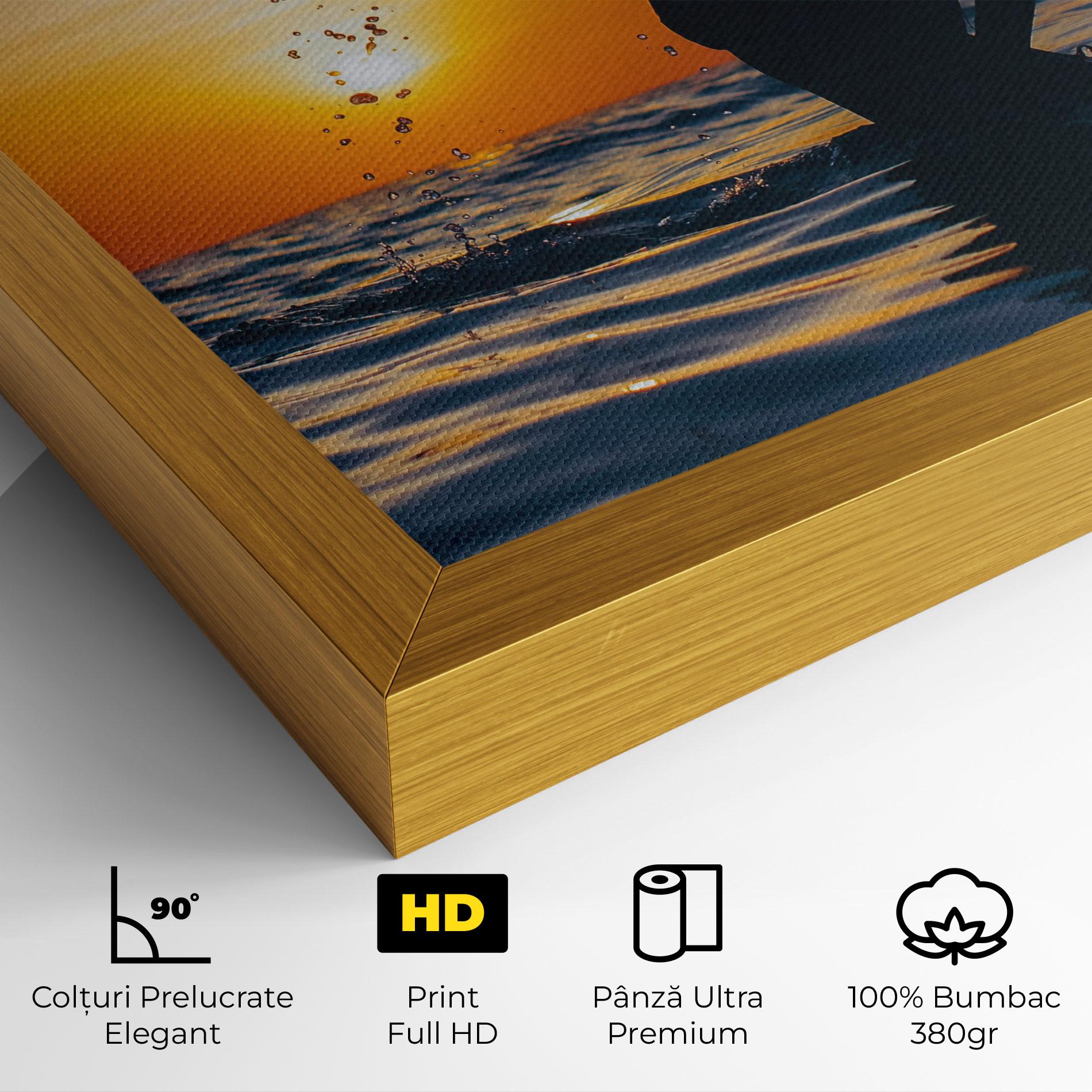 Tablou Canvas Ocean Woman Shilouette mockup 4