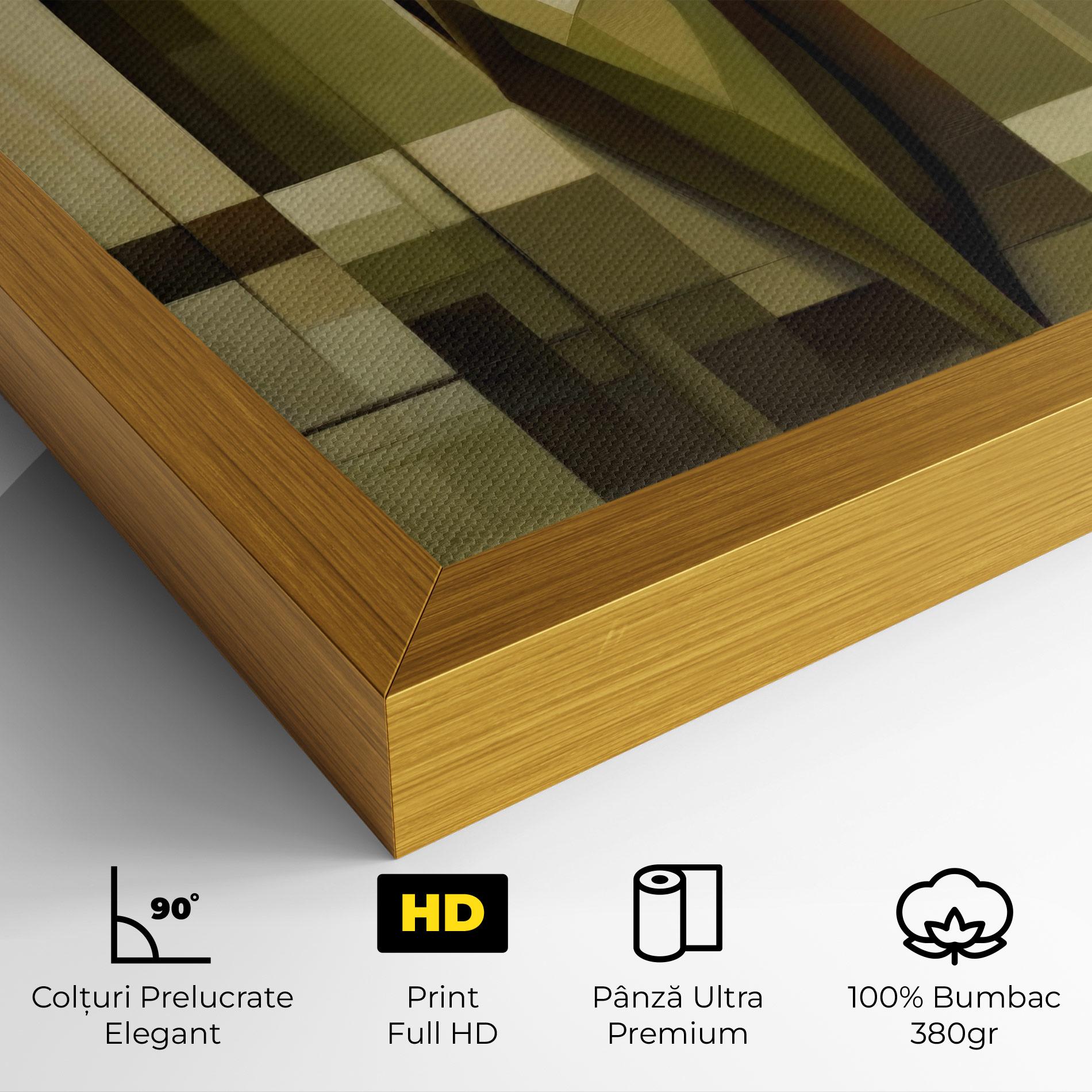 Tablou Canvas Olive Green Shilouete mockup 4