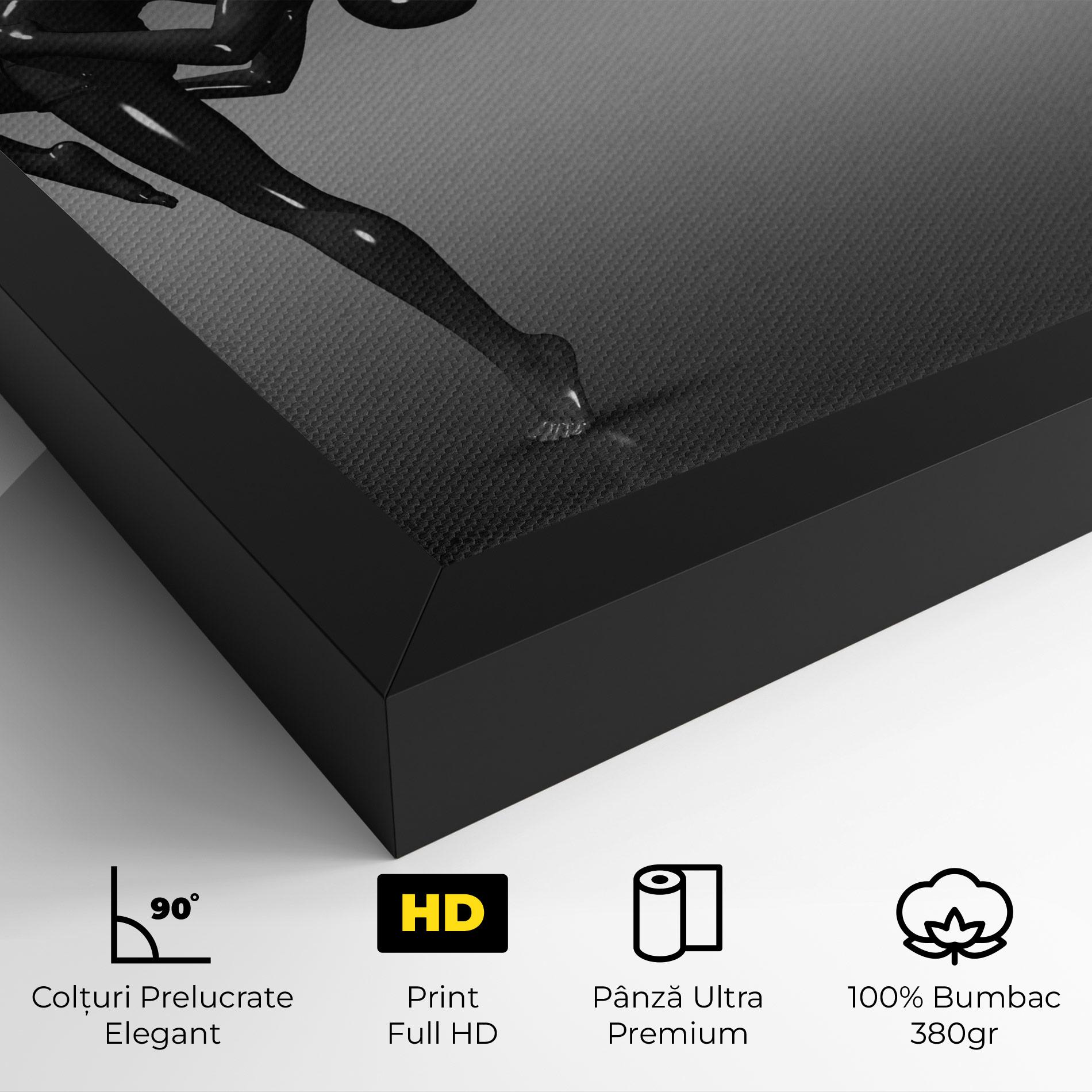 Tablou Canvas Black Glossy Female Dancer mockup 4