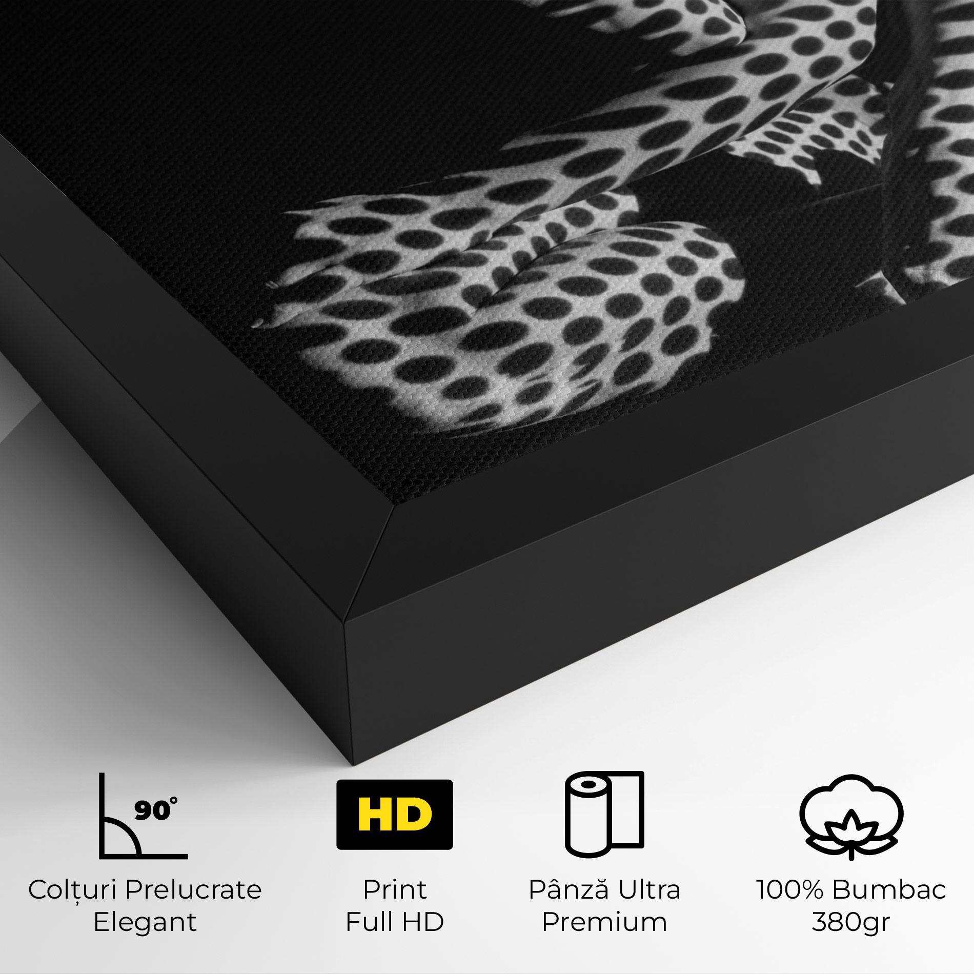 Tablou Canvas Black White Pattern Woman mockup 4