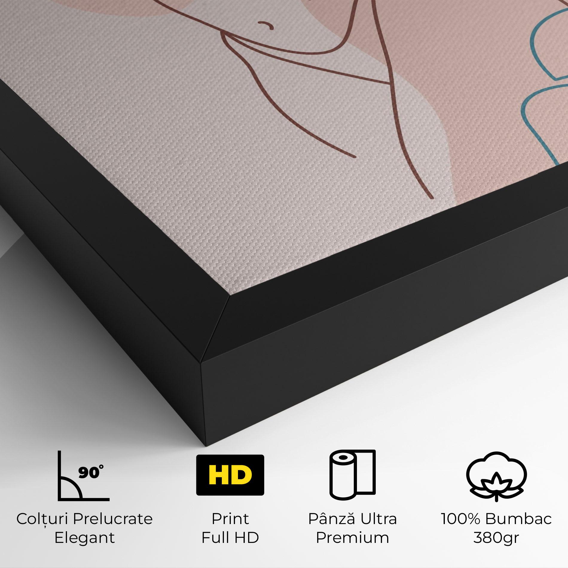 Tablou Canvas Body Line Leaf mockup 4