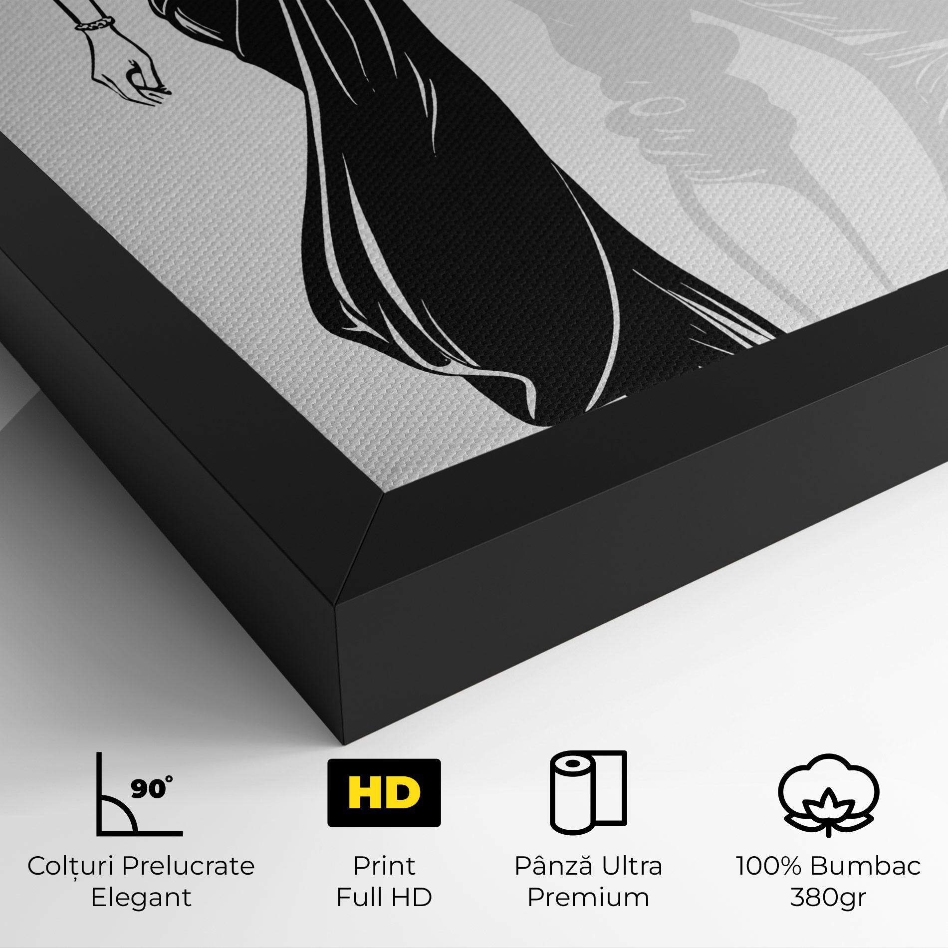 Tablou Canvas Lady Shilouette mockup 4
