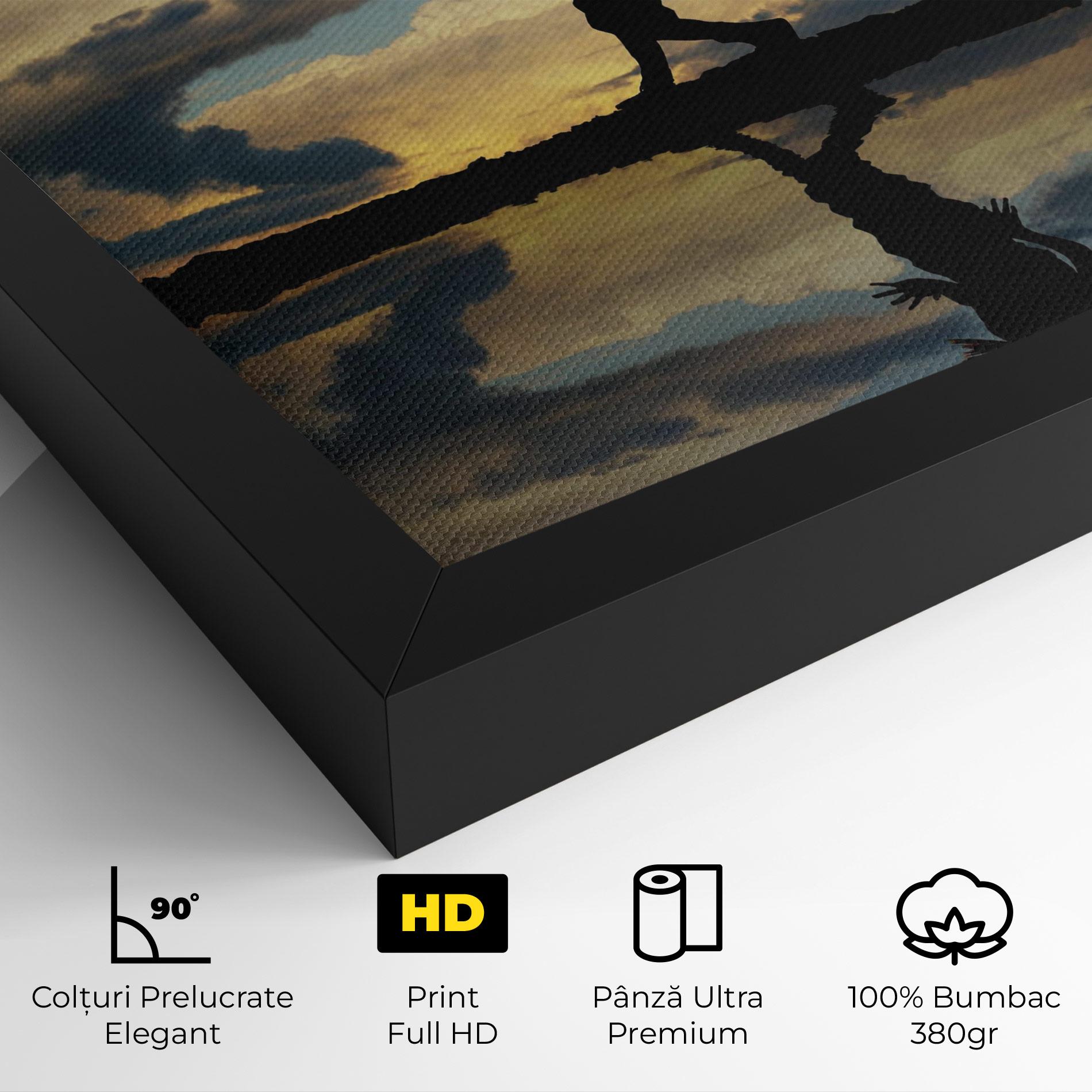 Tablou Canvas Little Girl Jumping mockup 4