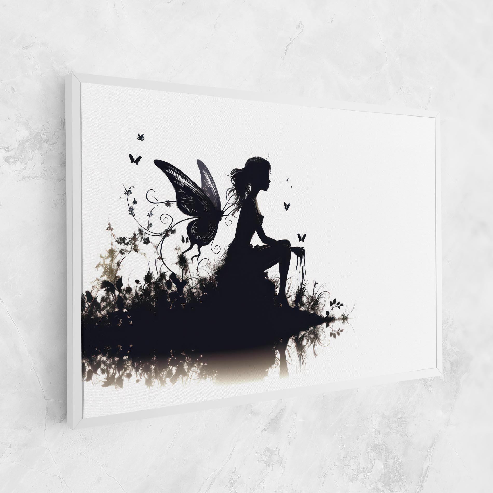 Tablou Canvas Butterfly Woman Shilouette mockup 1