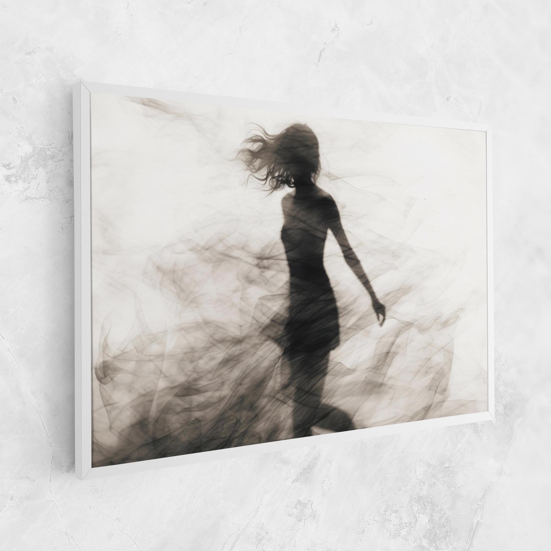 Tablou Canvas Smoke Girl Shilouette mockup 1