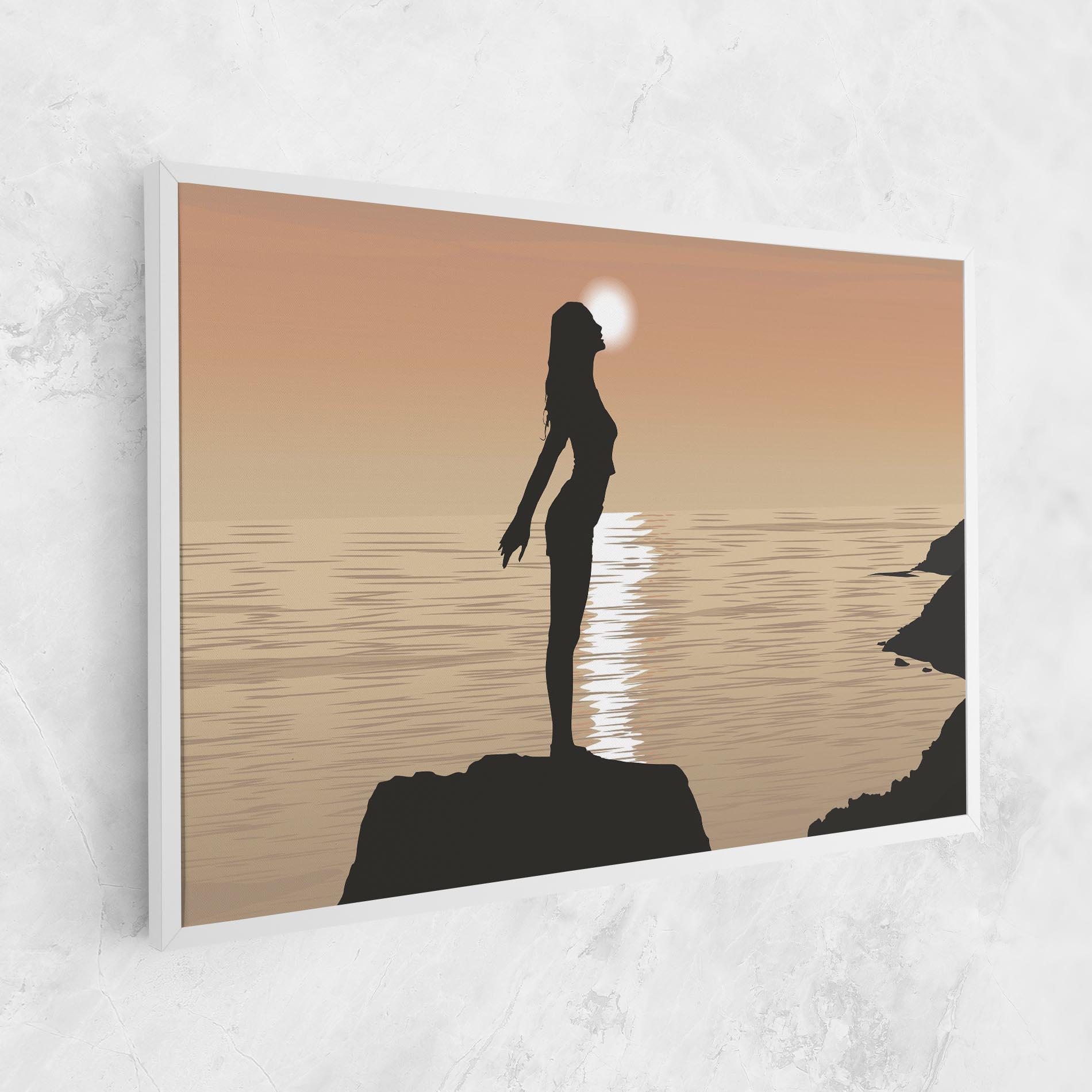 Tablou Canvas Water Girl Shilouette mockup 1