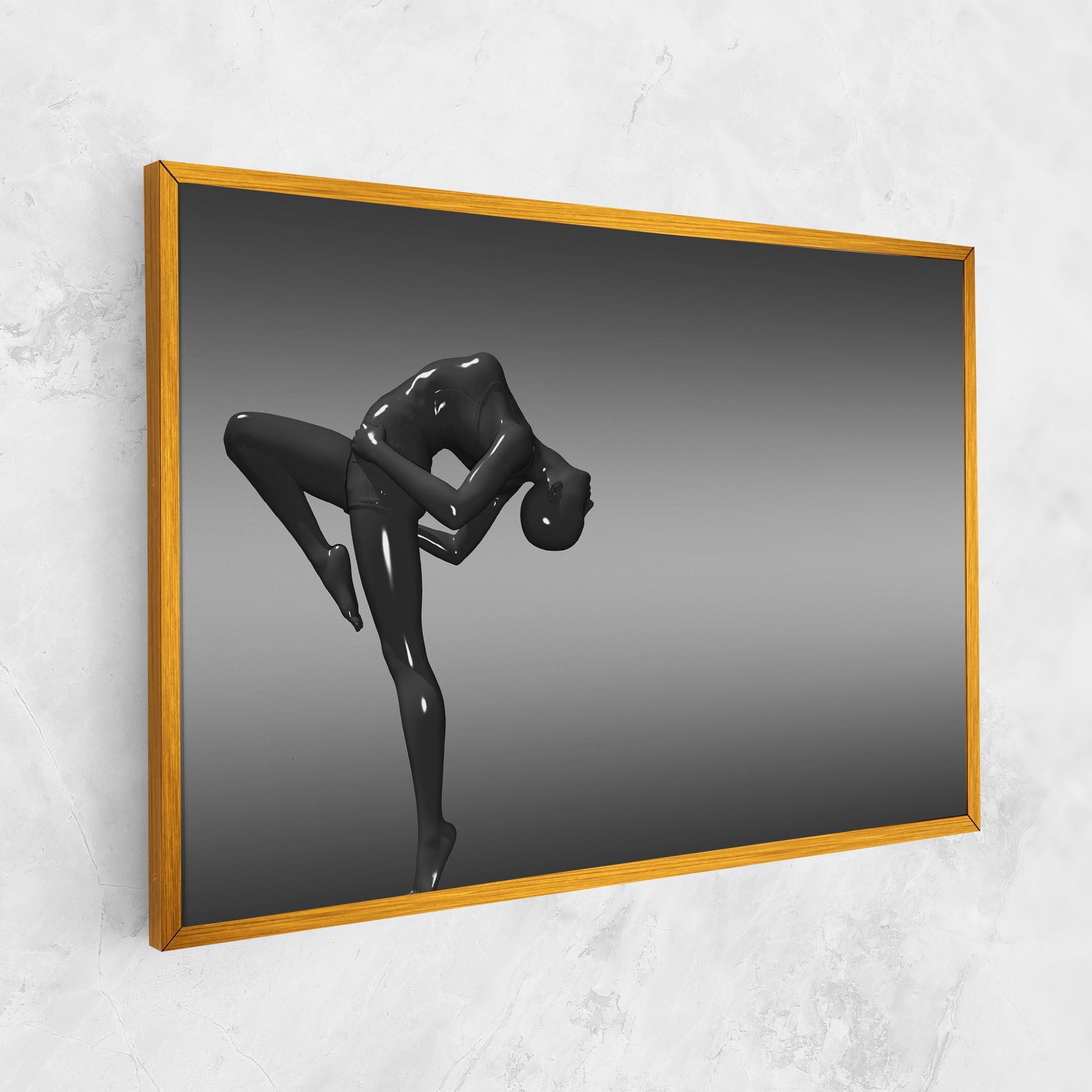 Tablou Canvas Black Glossy Female Dancer mockup 1