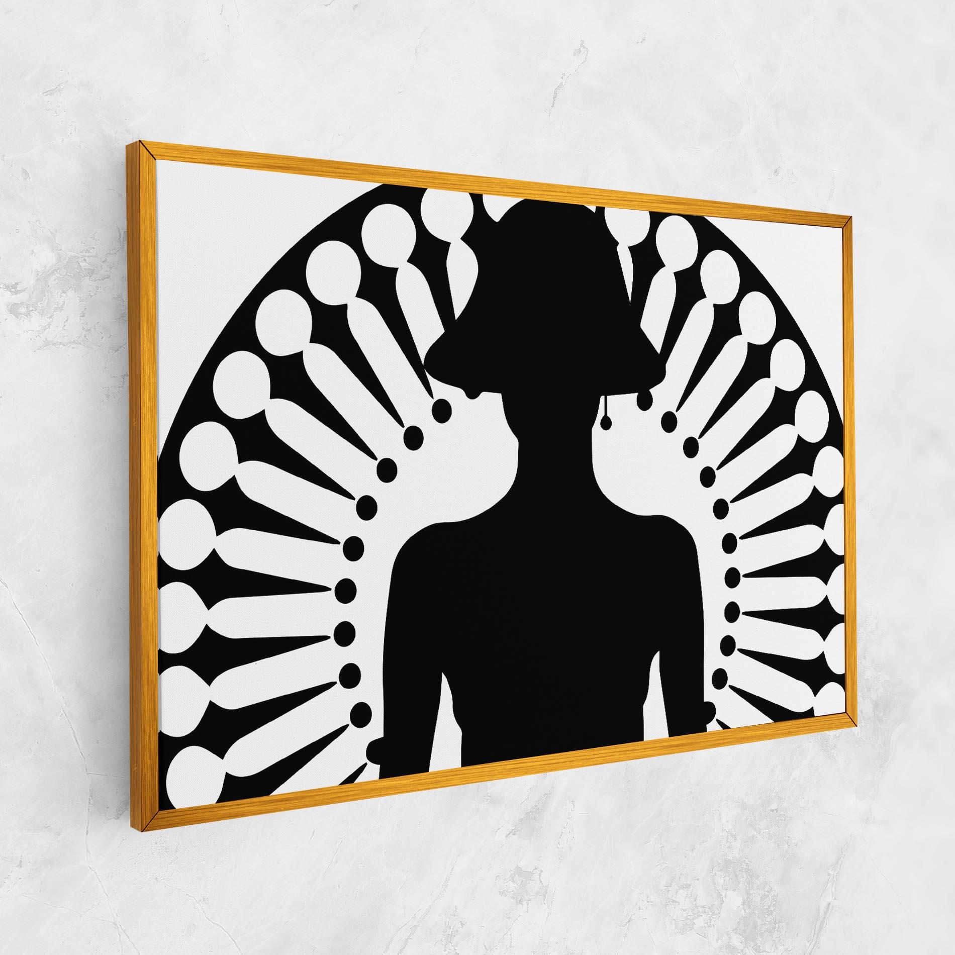 Tablou Canvas Black Shilouette Lady mockup 1