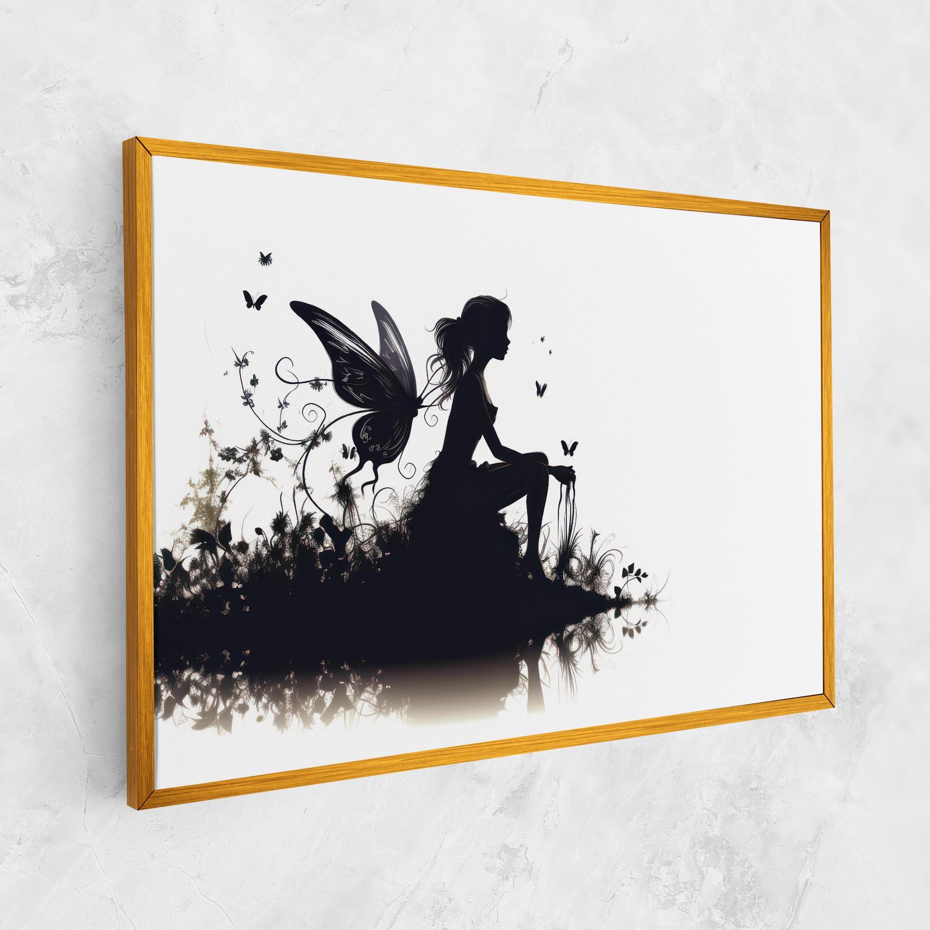 Tablou Canvas Butterfly Woman Shilouette mockup 1