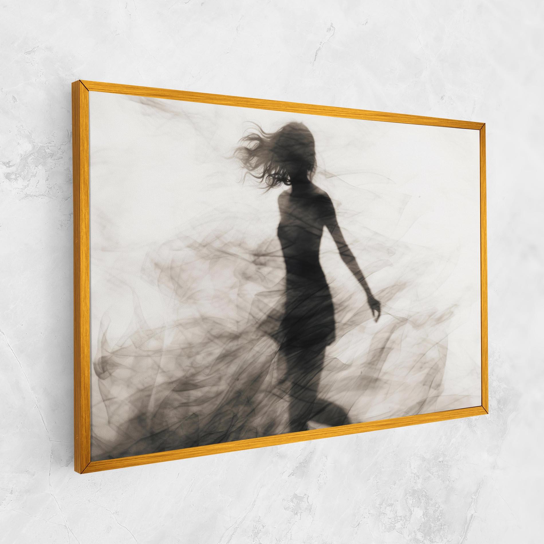 Tablou Canvas Smoke Girl Shilouette mockup 1