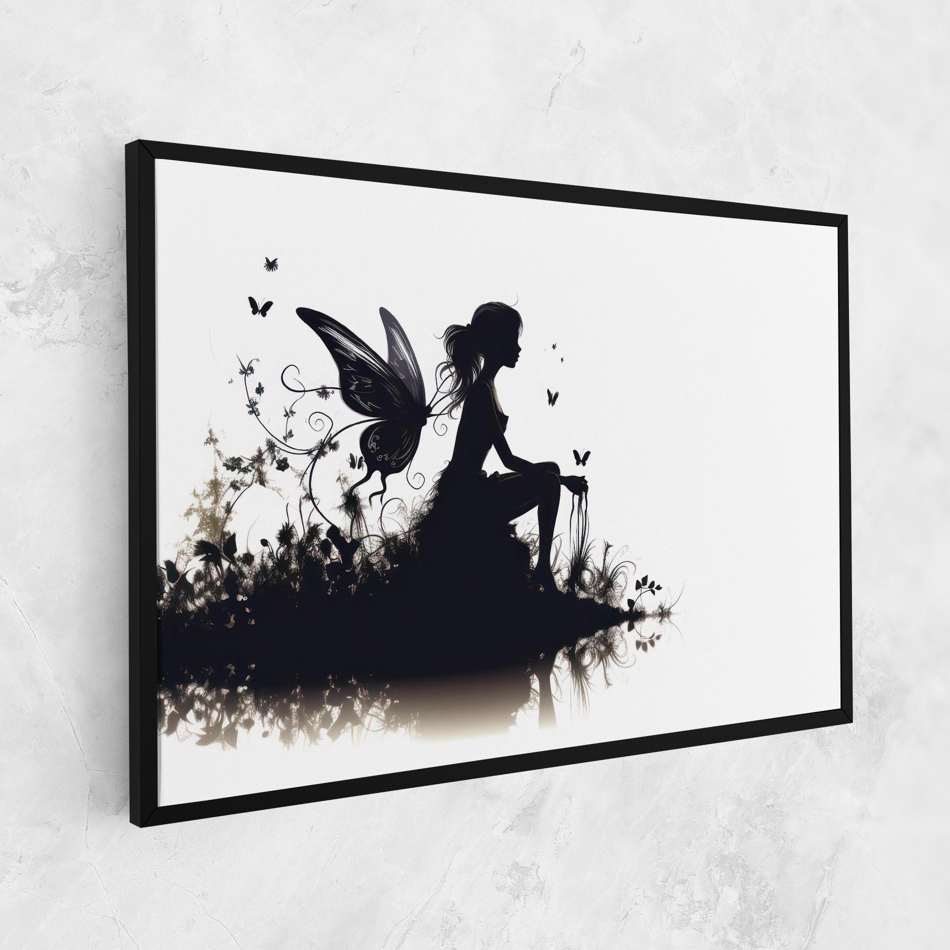 Tablou Canvas Butterfly Woman Shilouette mockup 1