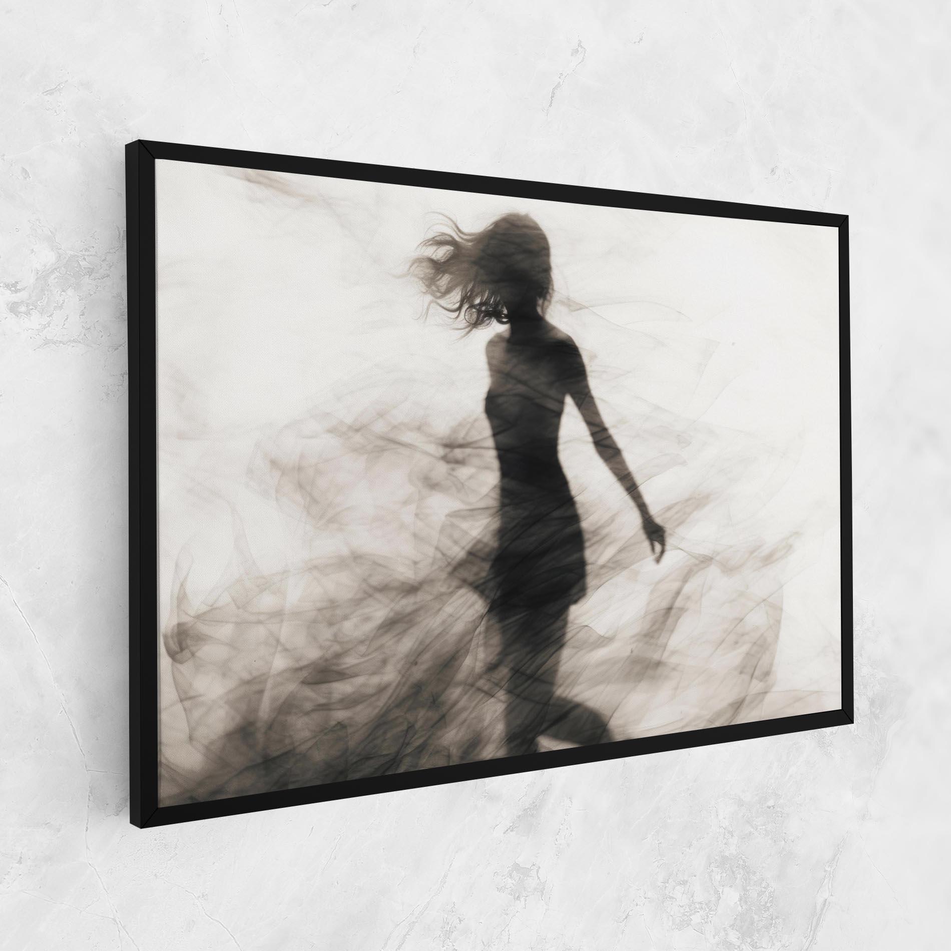 Tablou Canvas Smoke Girl Shilouette mockup 1