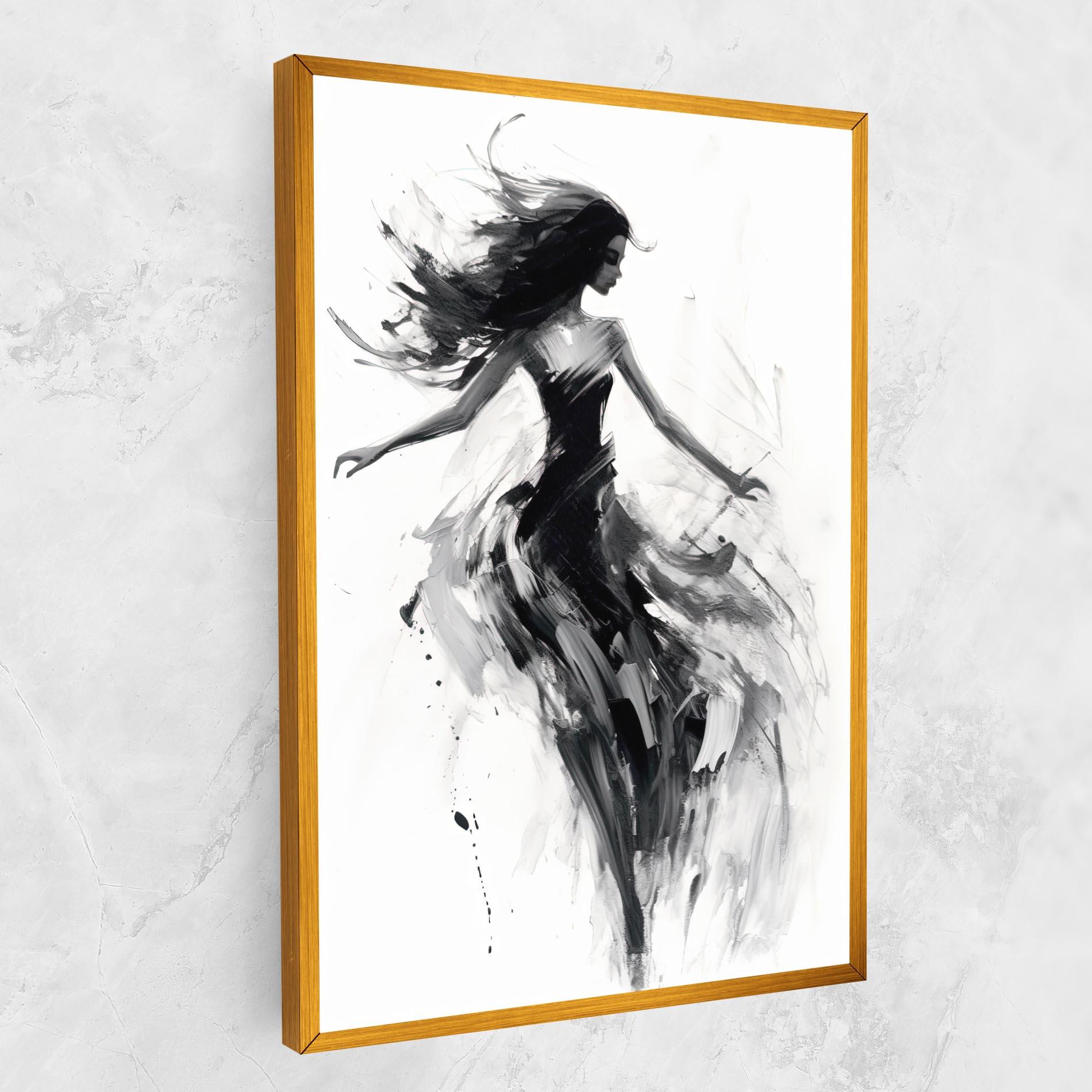 Tablou Canvas Black Ink Woman mockup 1