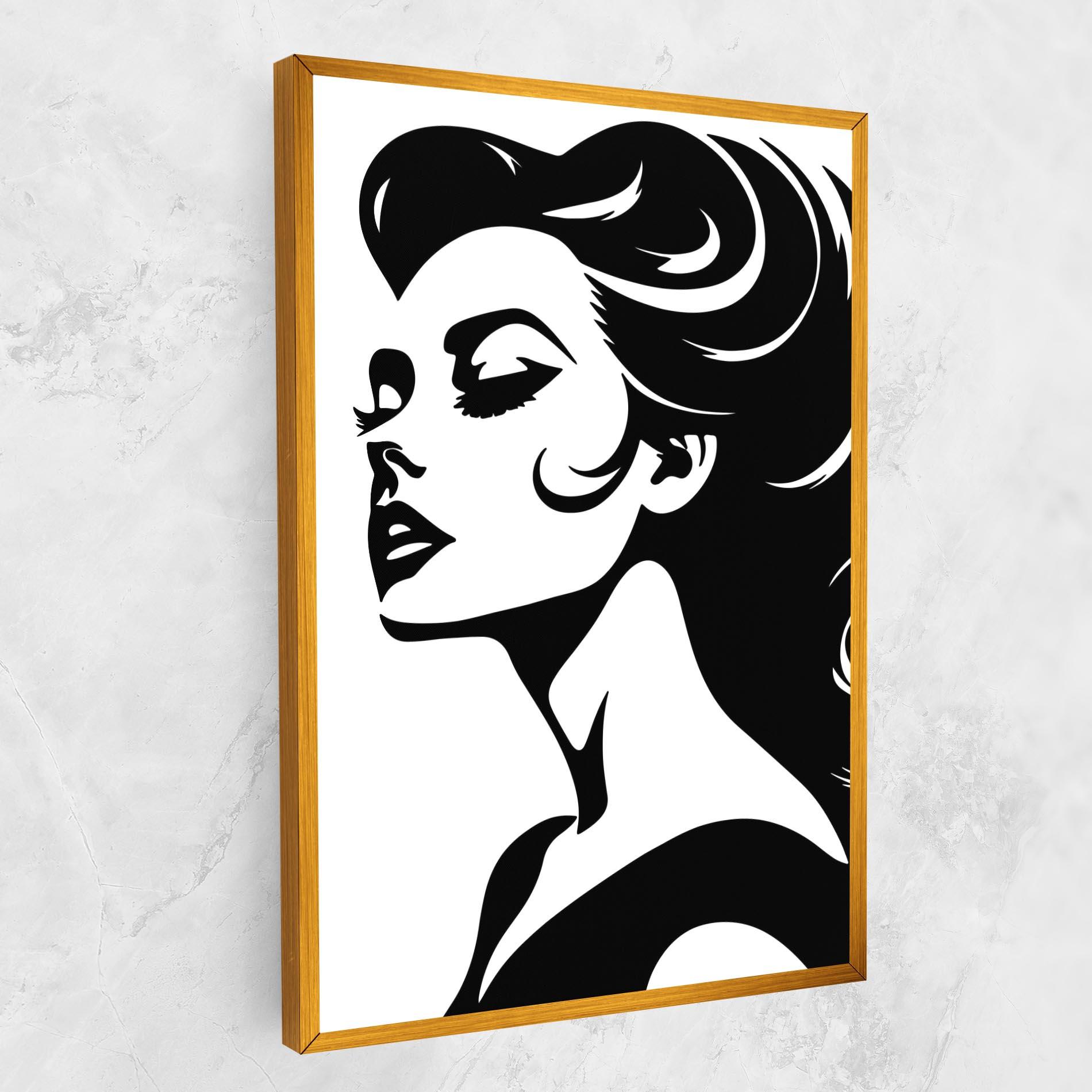 Tablou Canvas Eyeliner Shilouette mockup 1