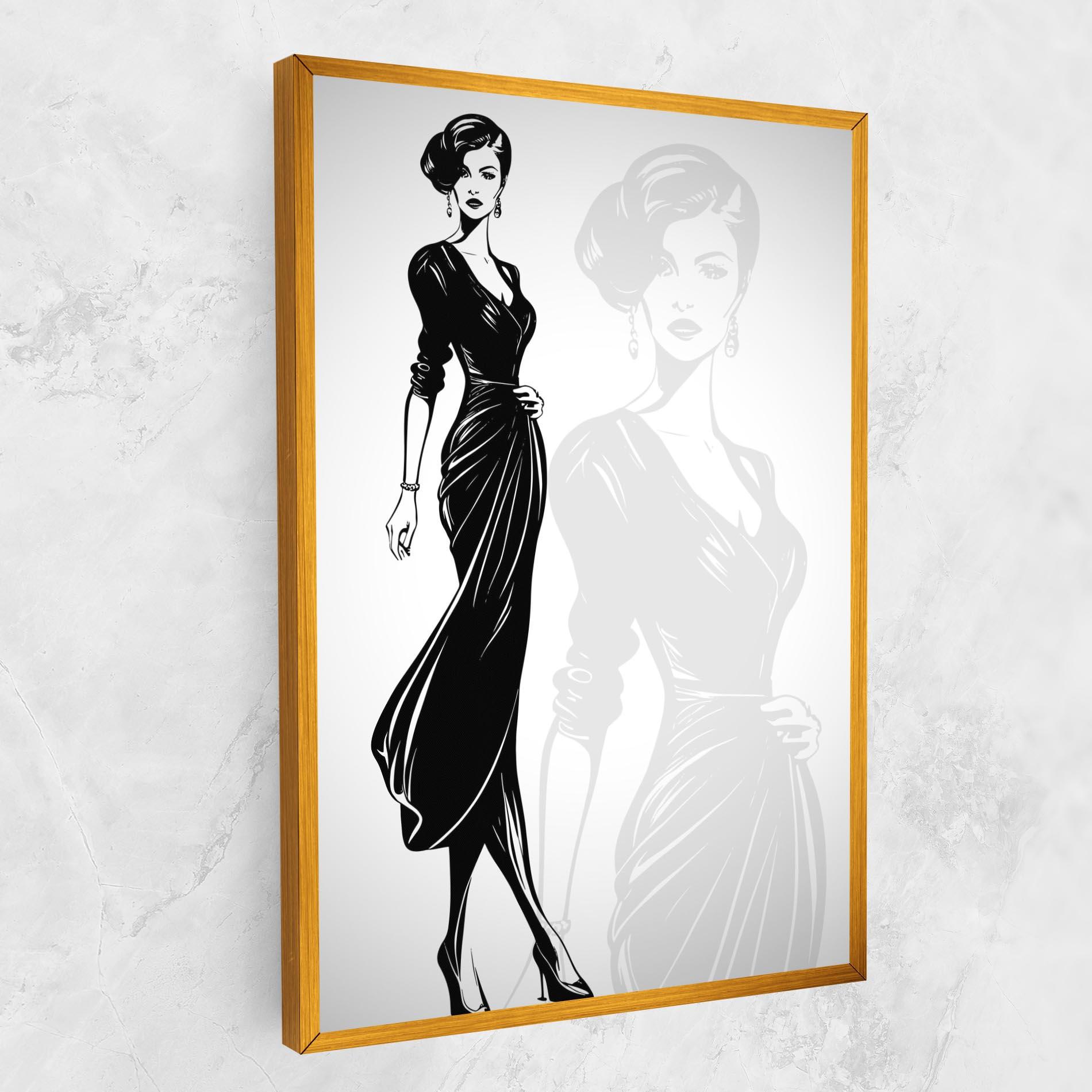 Tablou Canvas Lady Shilouette mockup 1