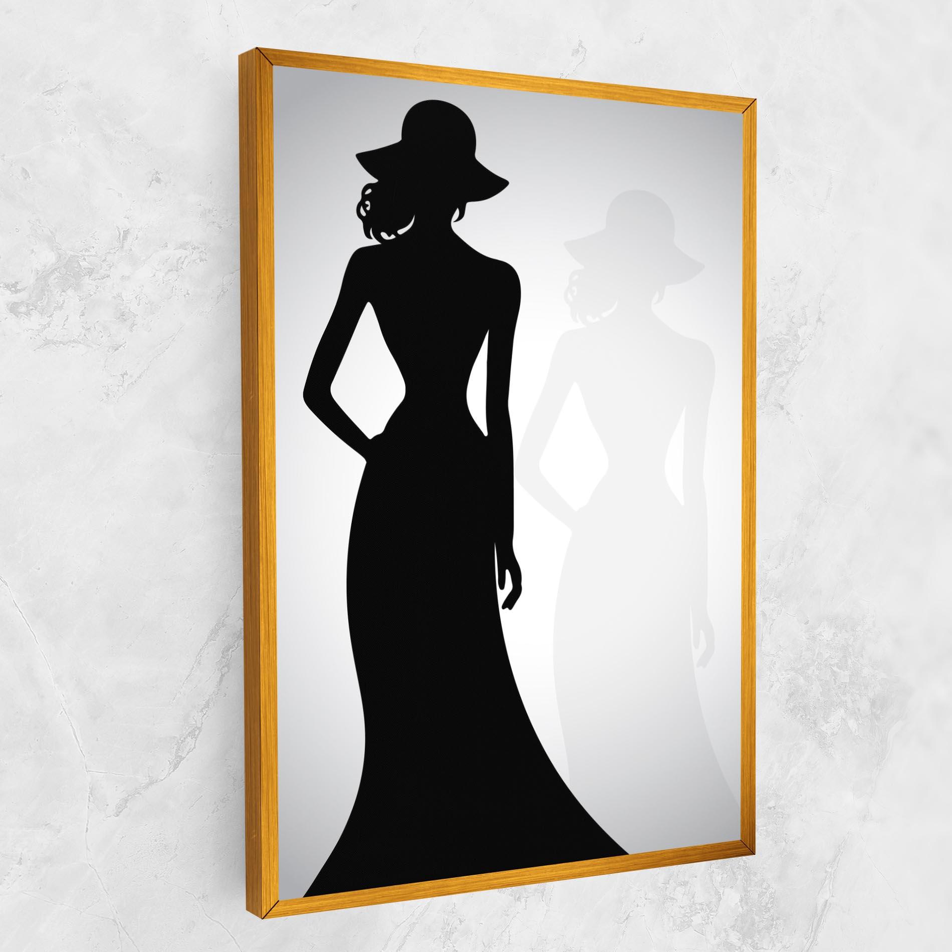Tablou Canvas Silhouette Lady mockup 1