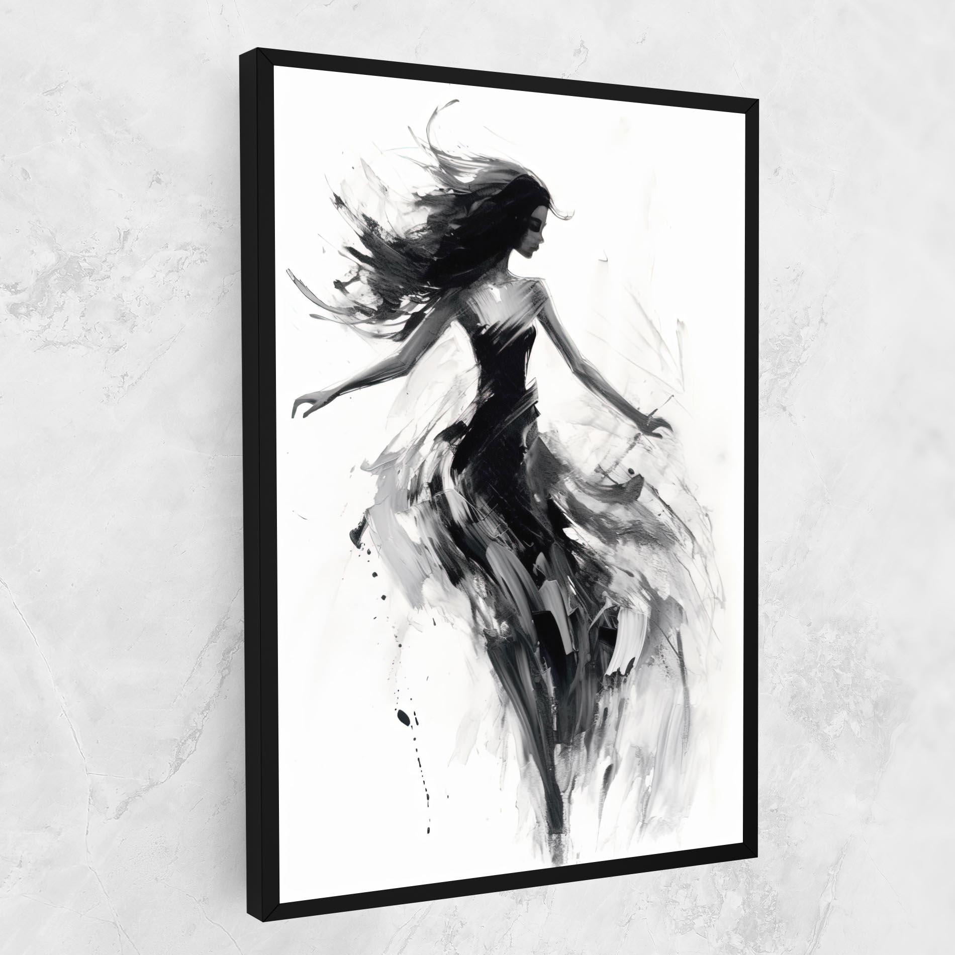 Tablou Canvas Black Ink Woman mockup 1