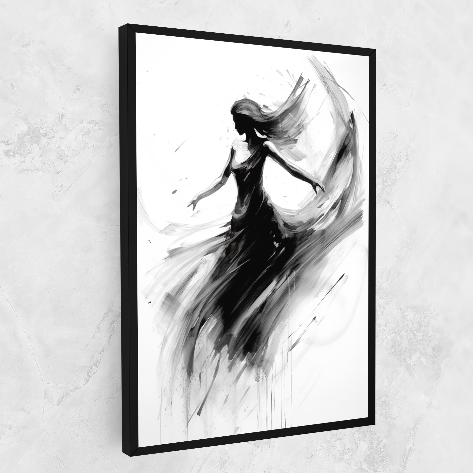 Tablou Canvas Dancing Woman Drawn mockup 1