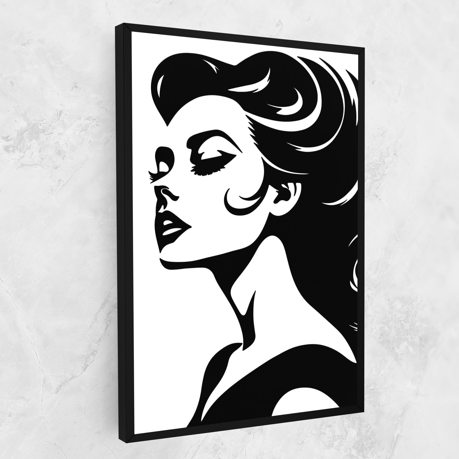 Tablou Canvas Eyeliner Shilouette mockup 1