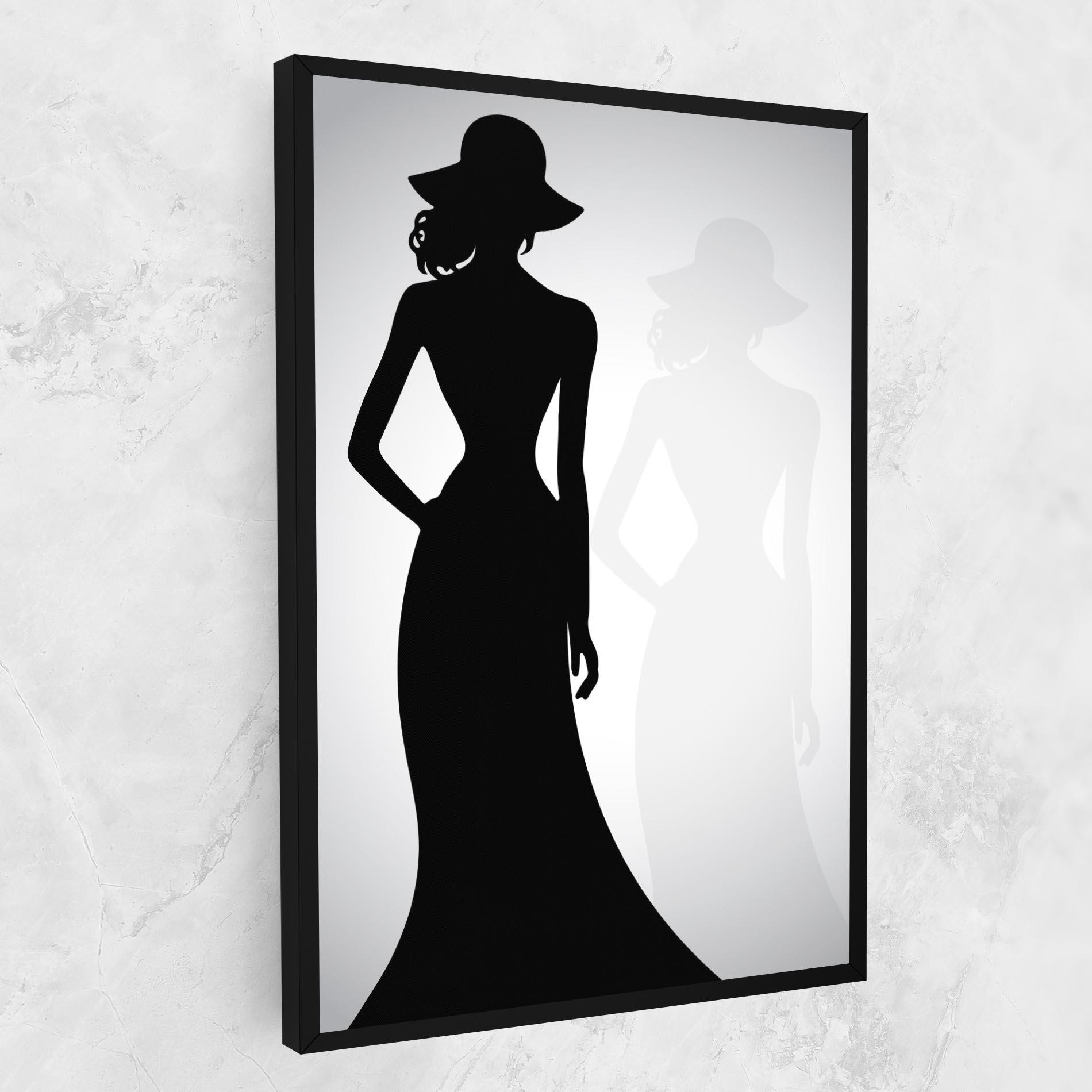 Tablou Canvas Silhouette Lady mockup 1