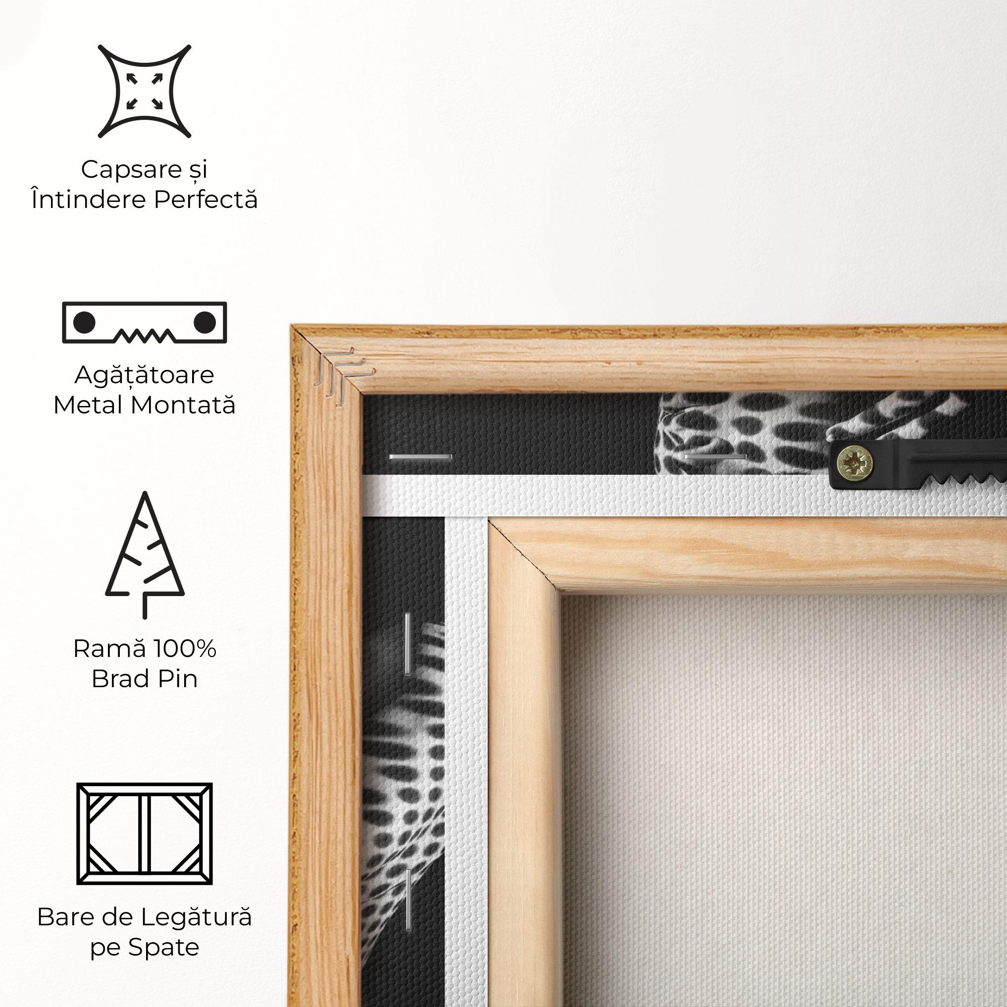 Tablou Canvas Black White Pattern Woman mockup 5