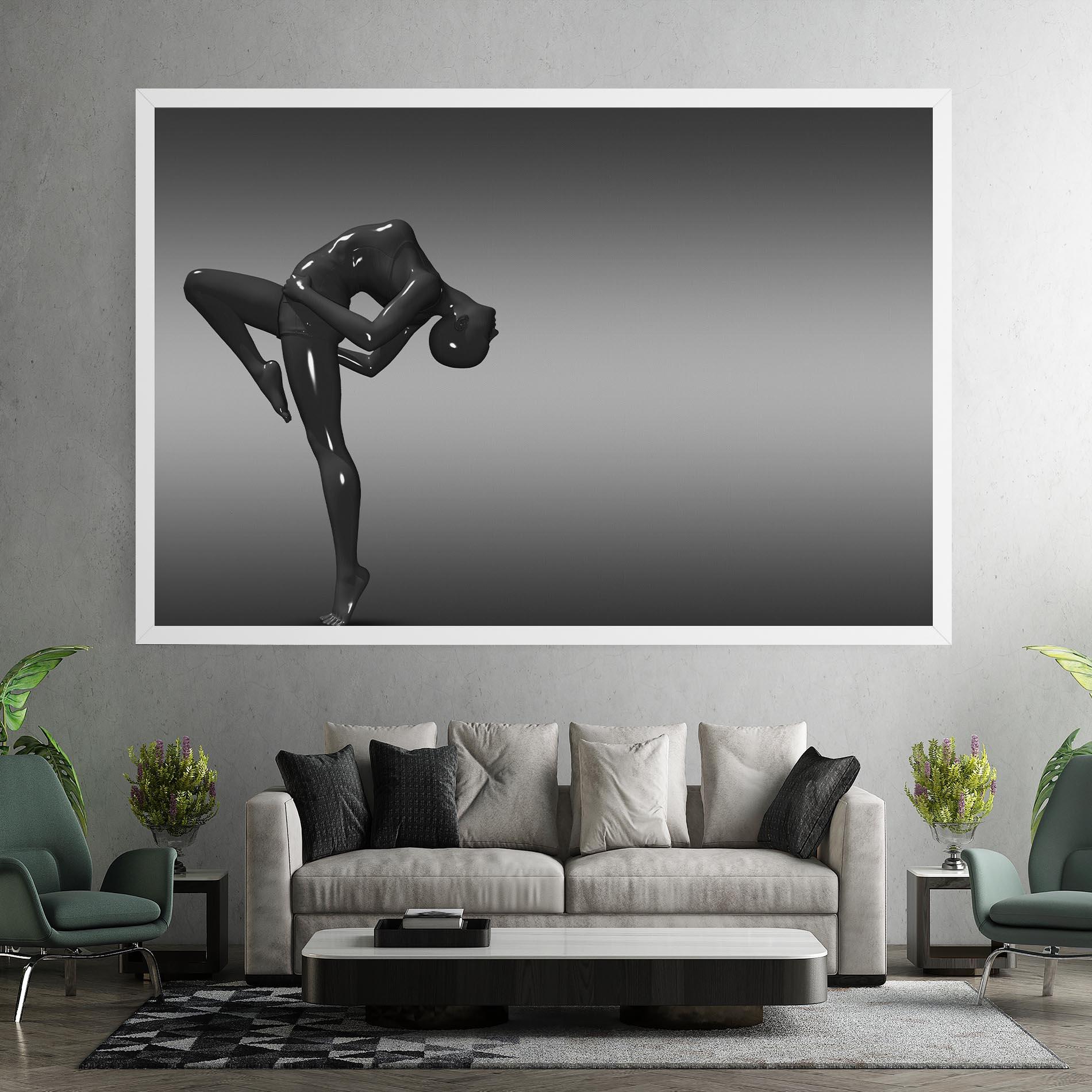 Tablou Canvas Black Glossy Female Dancer mockup 7